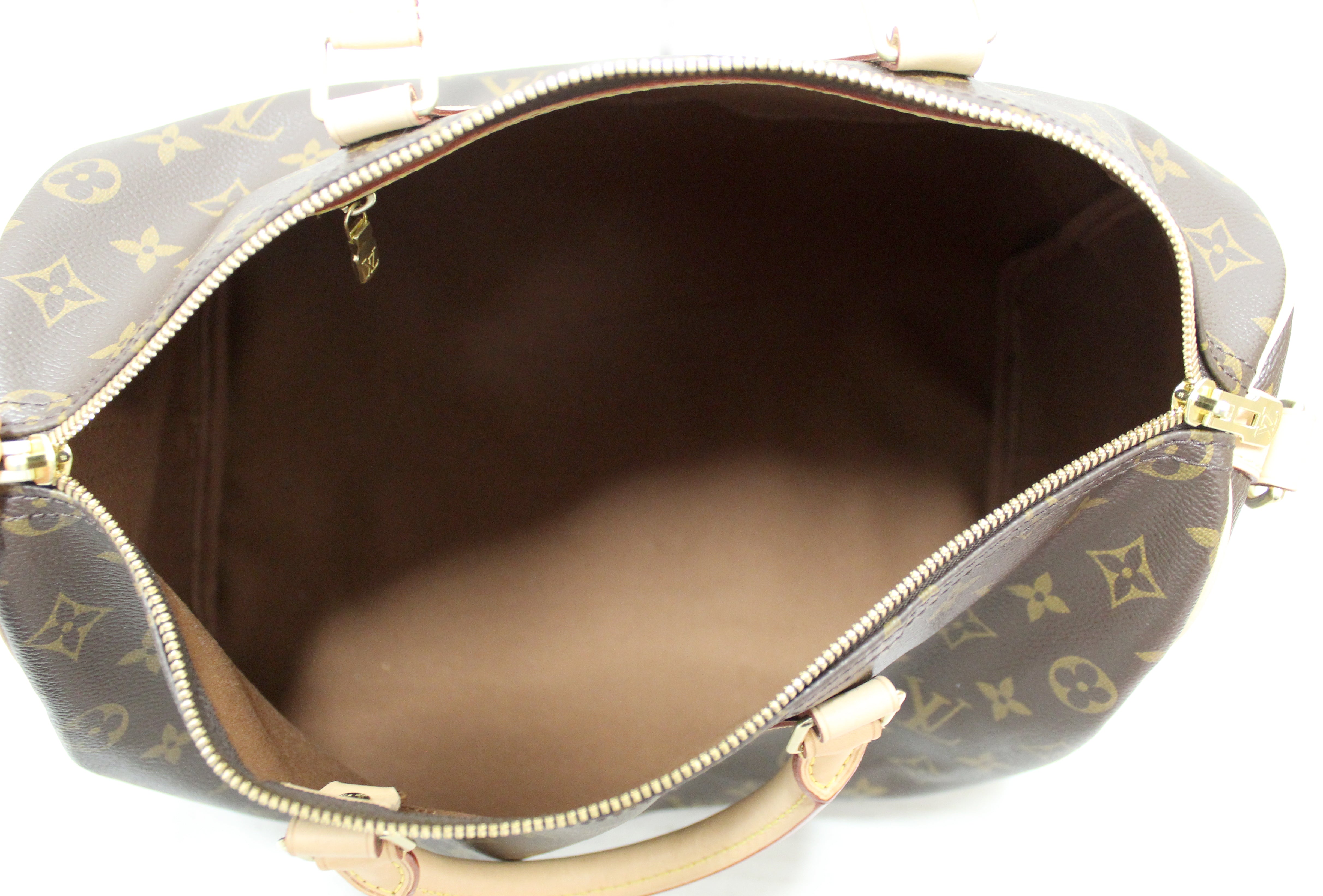Authentic Louis Vuitton Classic Monogram Speedy 35 Bandouliere Bag