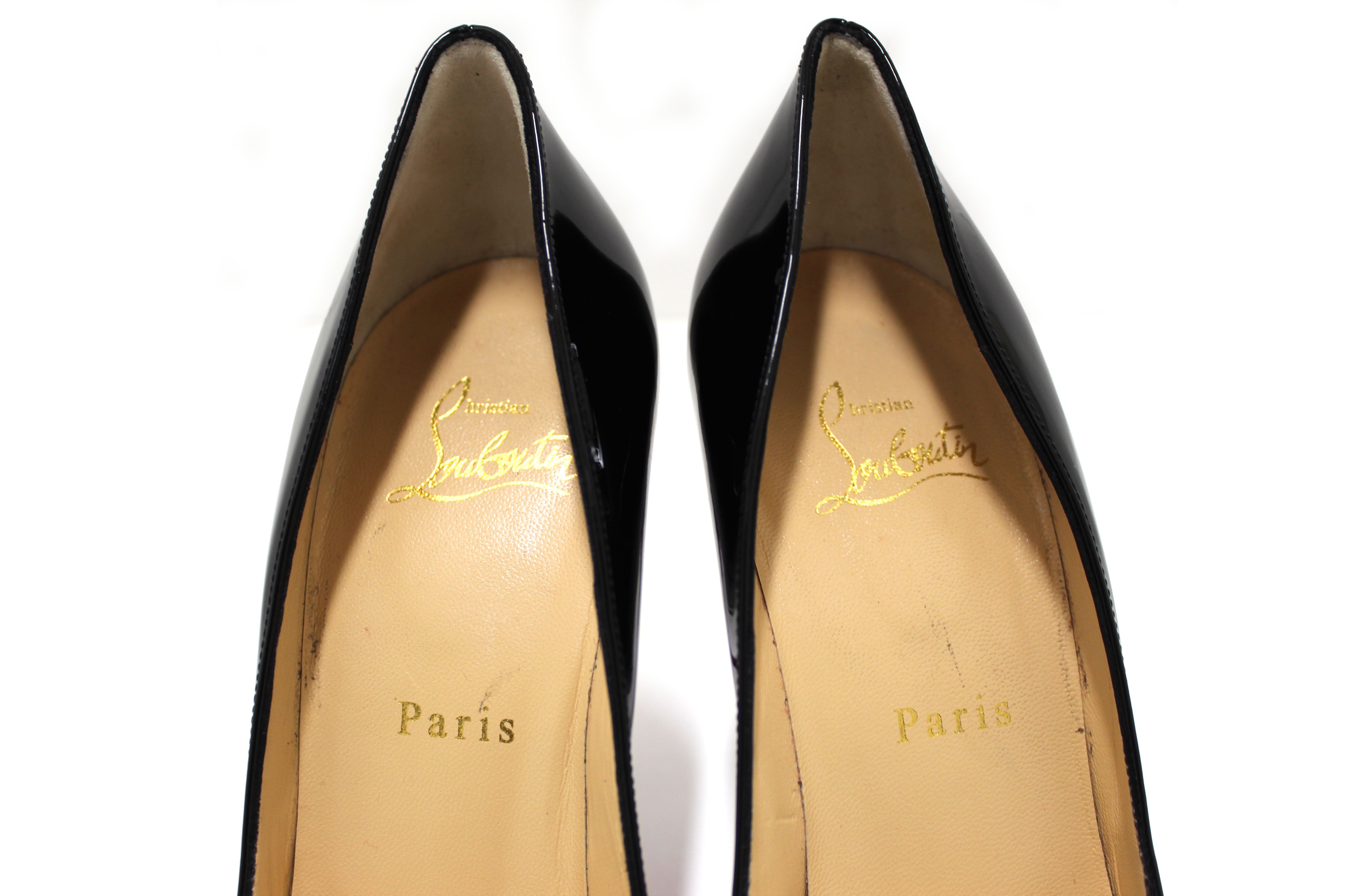 Christian Louboutin, Shoes, Christian Louboutin So Kate 2mm Black Patent  Leather Stiletto Heels Shoes