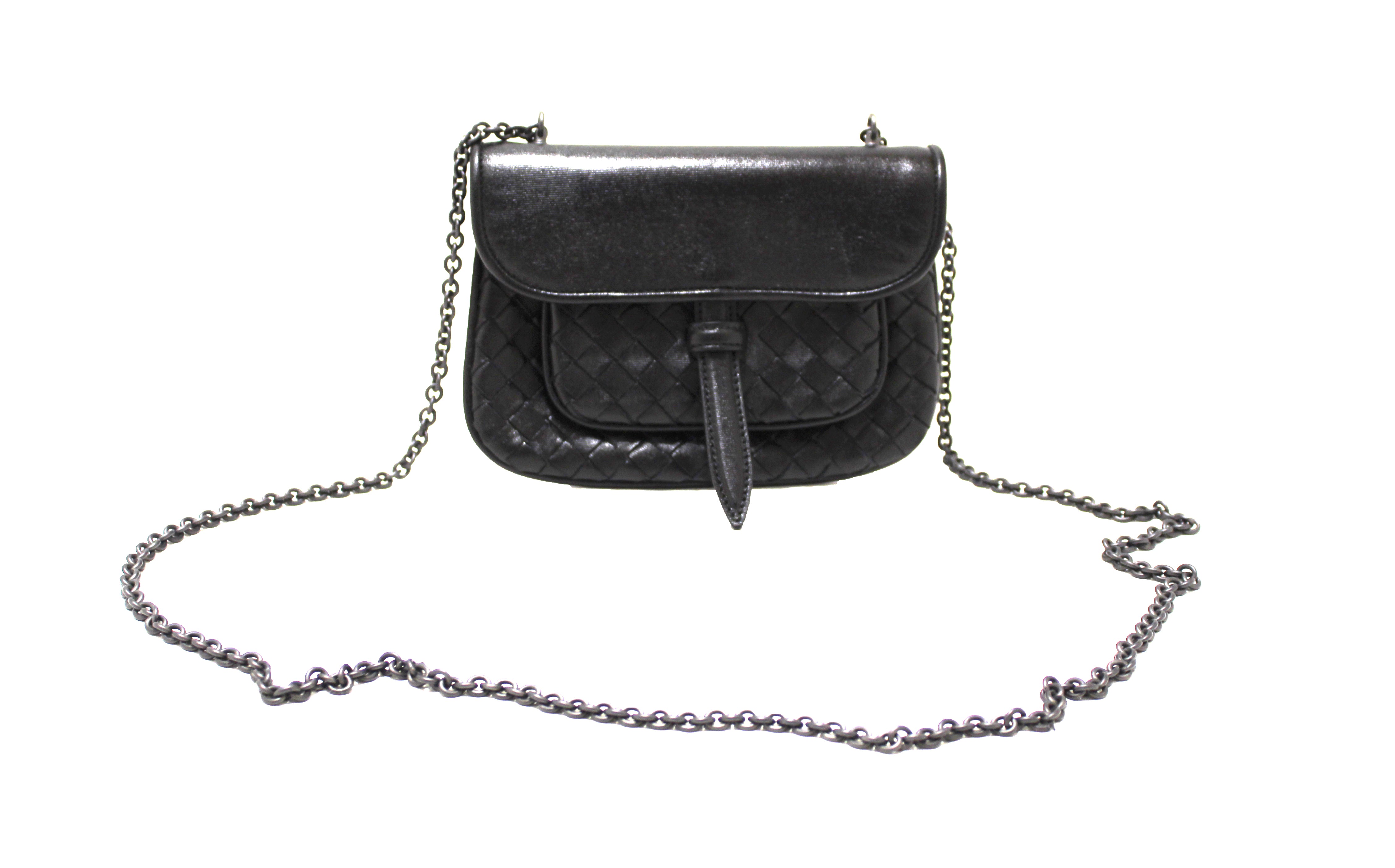 Bottega Veneta Black Intrecciato Nodini Crossbody Bag Leather Pony-style  calfskin ref.229747 - Joli Closet
