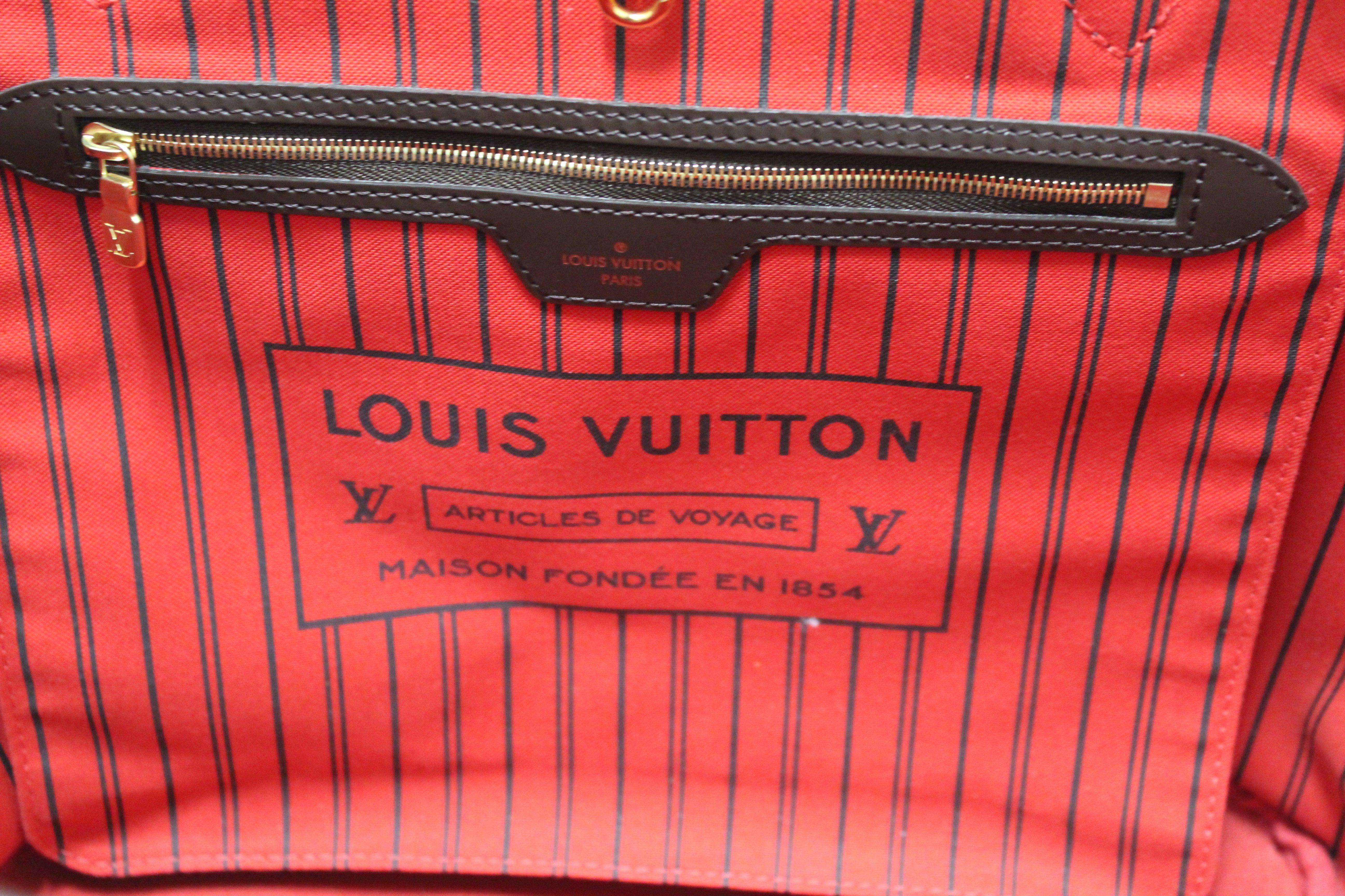Authentic Louis Vuitton Damier Ebene Canvas Neverfull MM Tote Shoulder –  Paris Station Shop