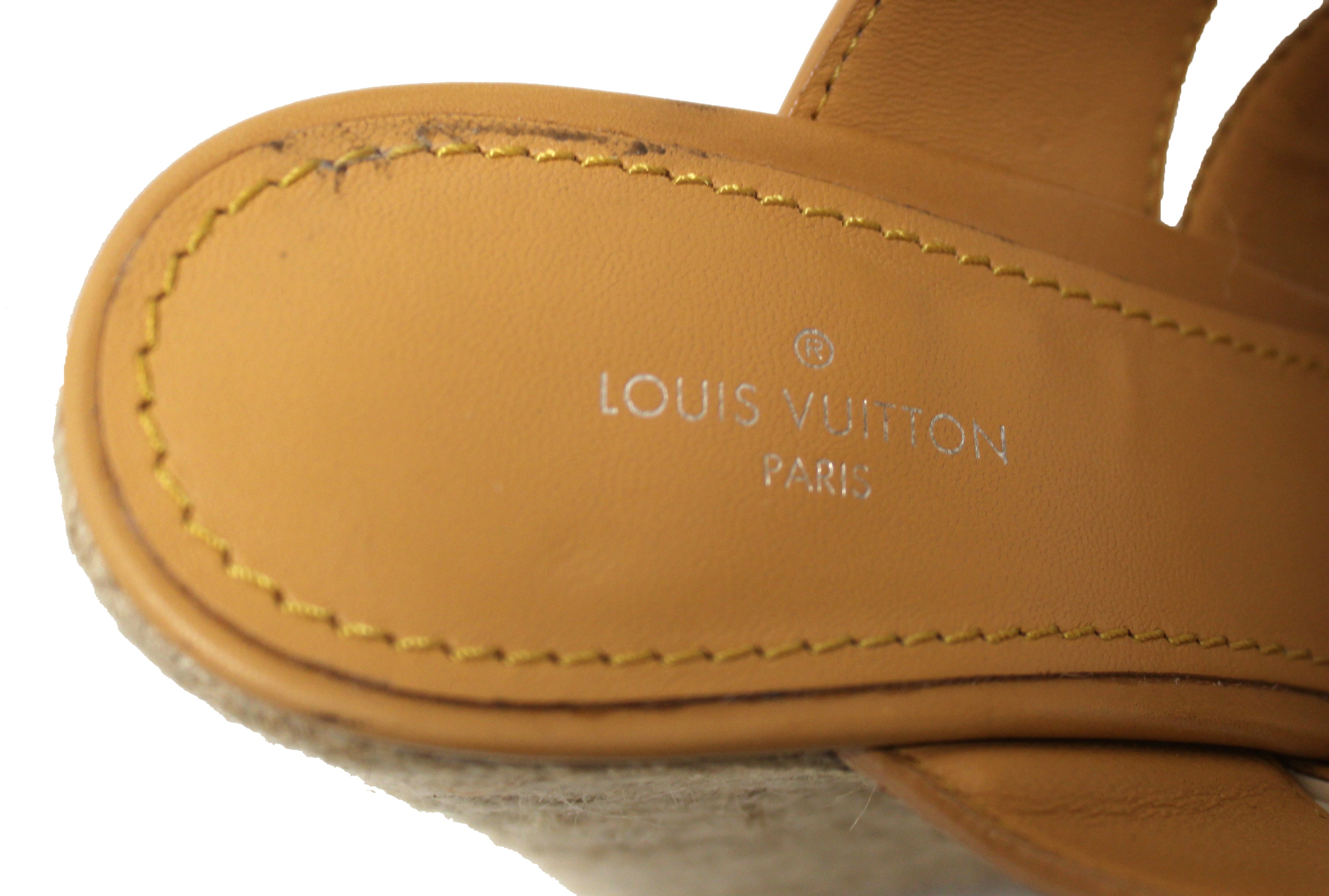 Louis Vuitton Starboard Wedge Sandal, Black, 34