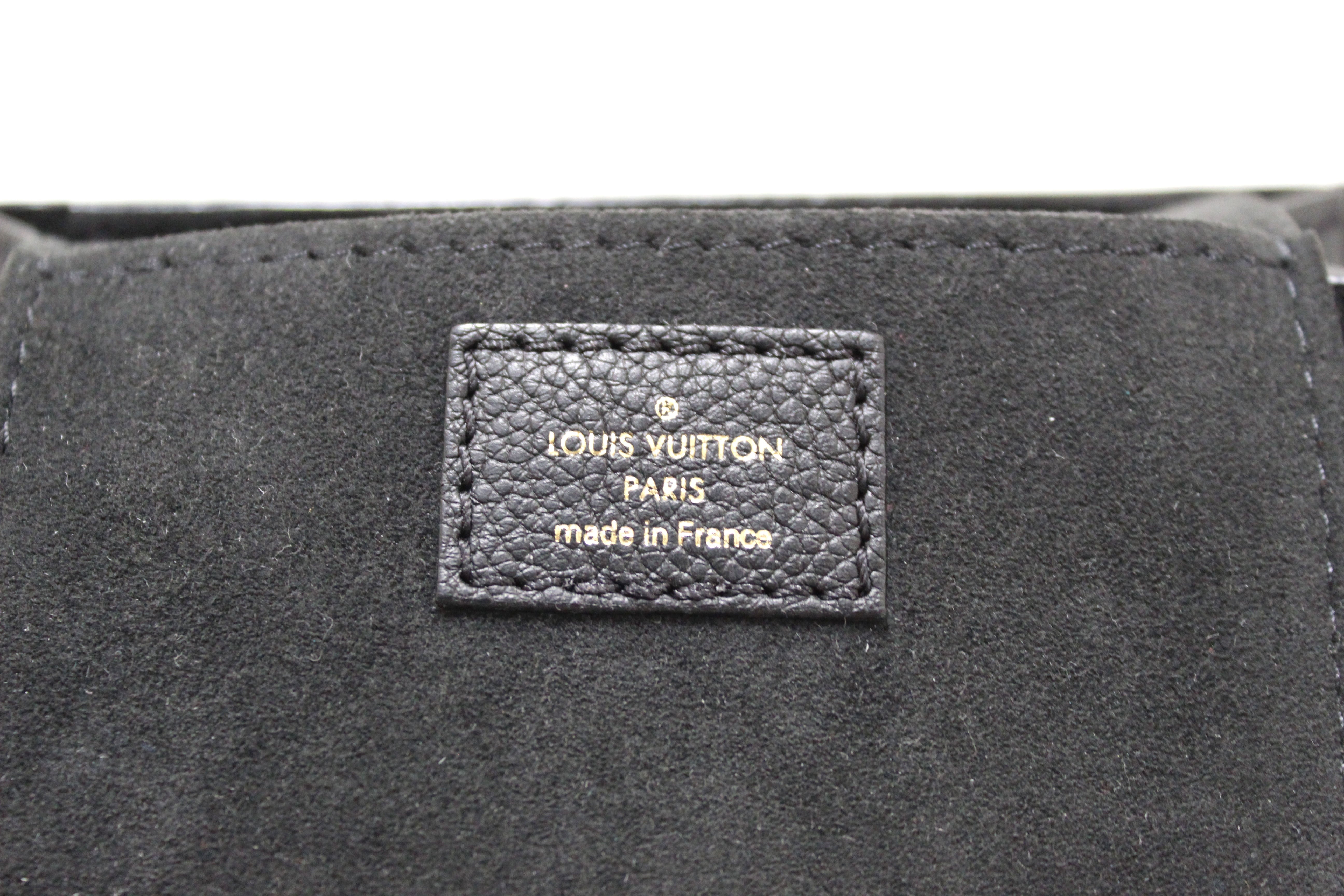 LOUIS VUITTON Petit Sac Plat Monogram/Empureinte leather Black