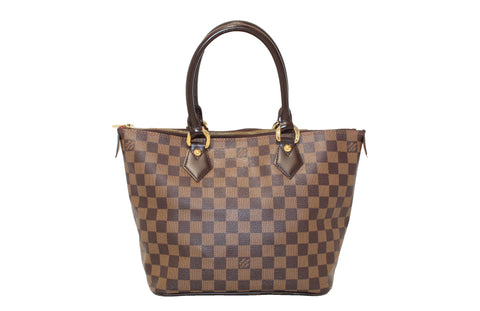 Authentic Louis Vuitton Damier Ebene Saleya PM Handbag