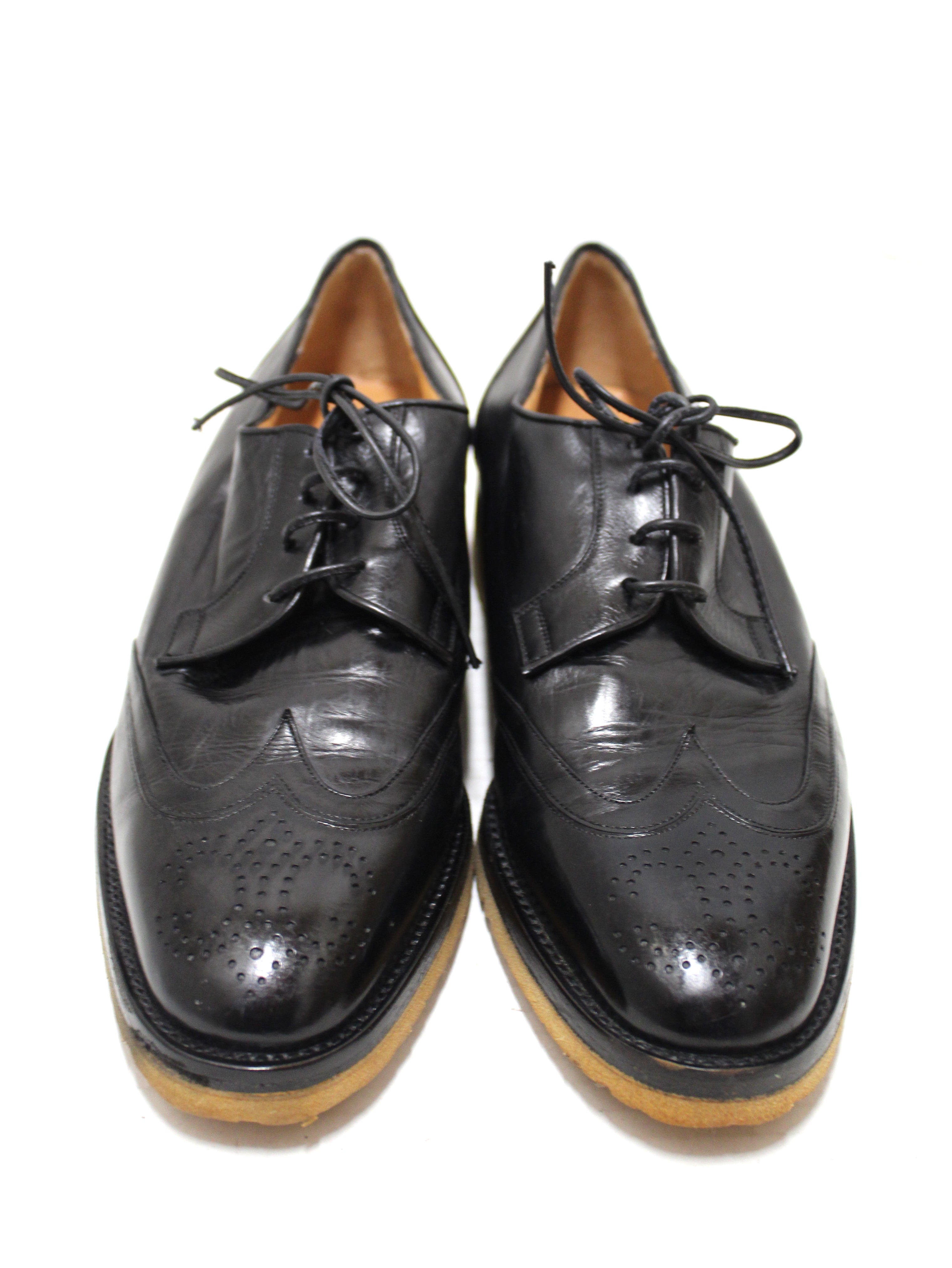 Authentic Gucci Men's Black Lace Brogue Dress Shoes size 7 Paris Station Shop Authentic Gucci Men's Black Lace Brogue Dress Shoes size 7 Paris Station Shop