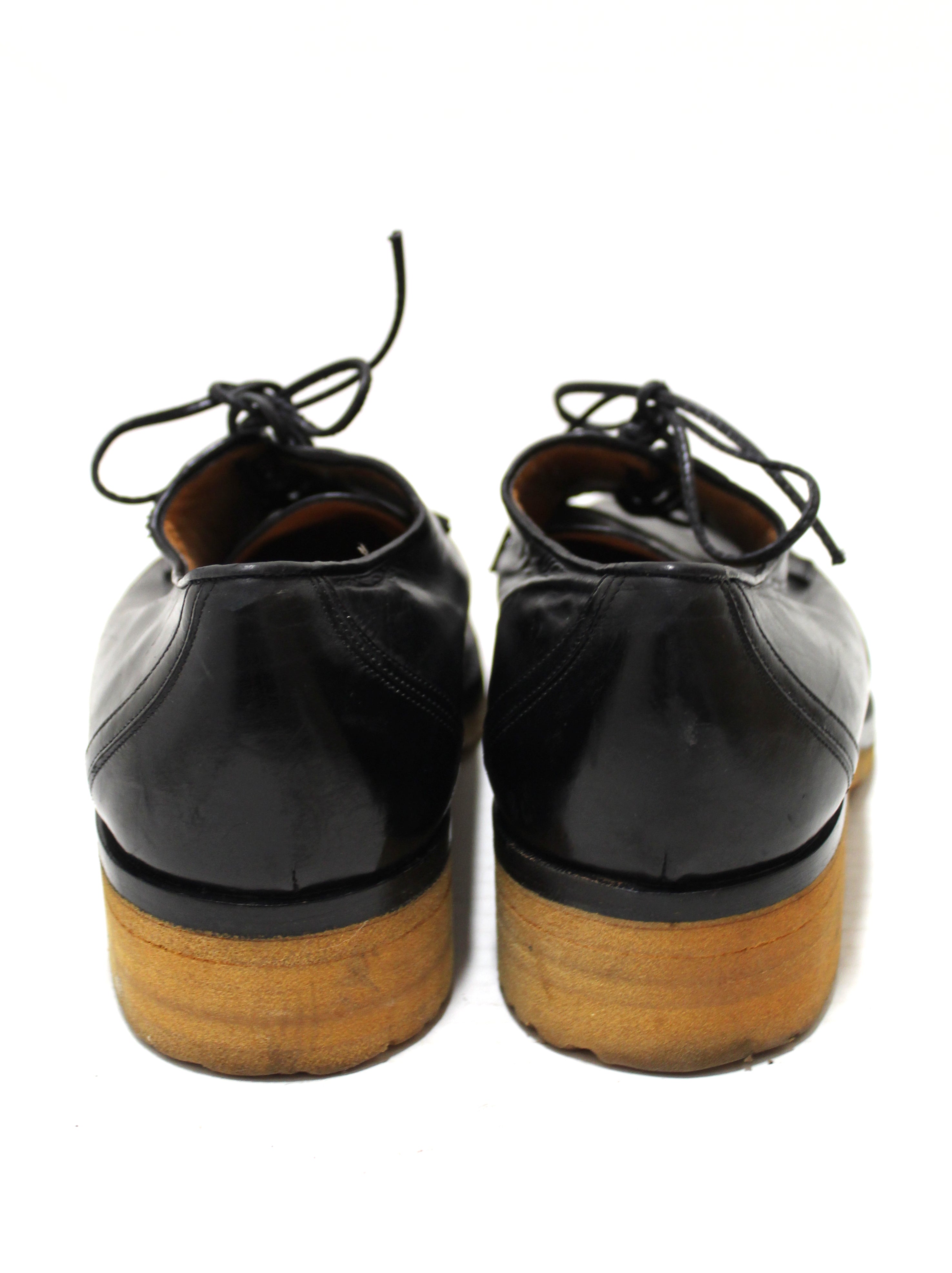 mens size 7 black dress shoes Vintage Young Mens Size 7 Black Leather Slip On Dress Shoes - 50's-60's - NOS