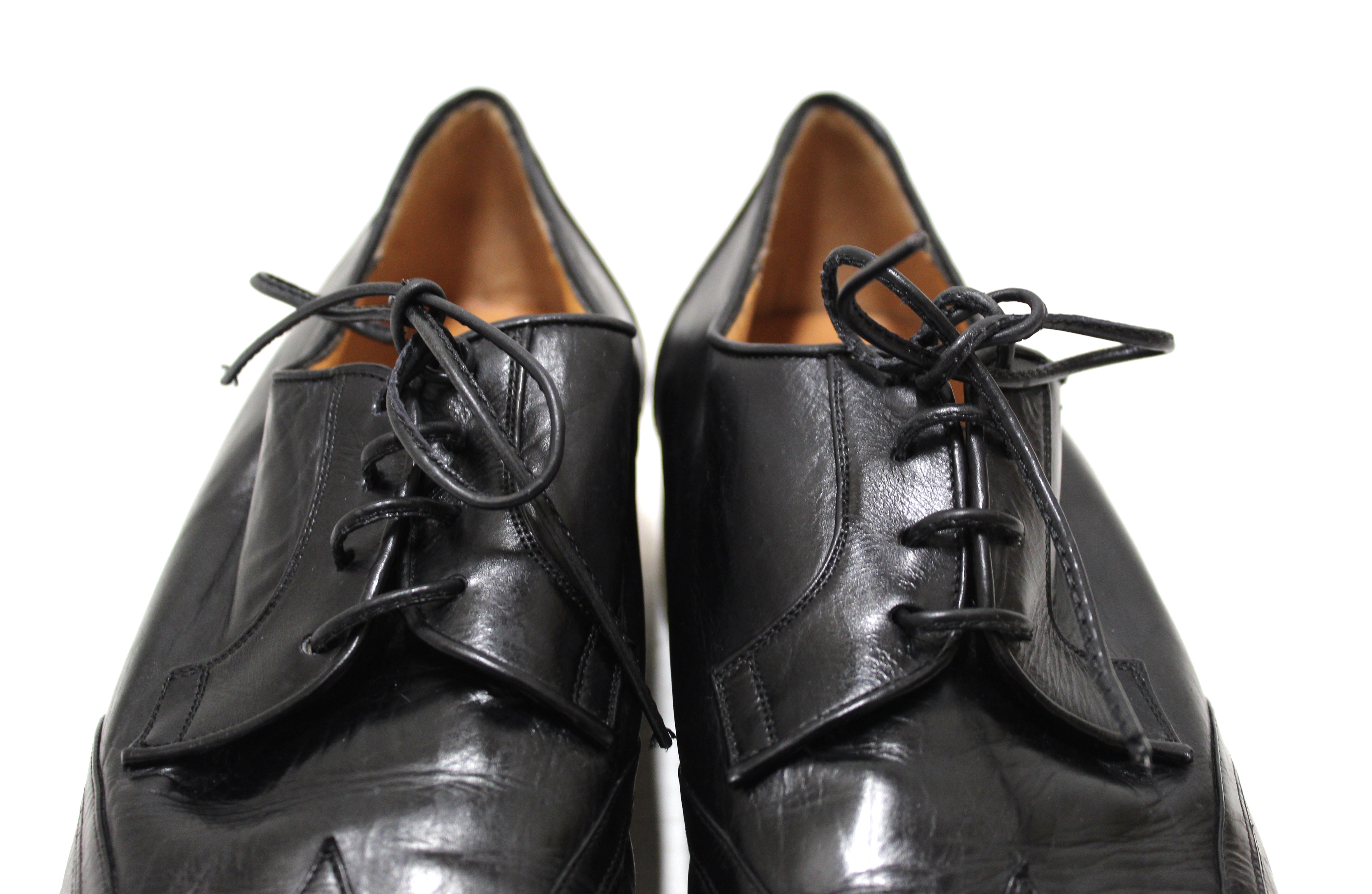 Authentic Gucci Men's Black Lace Brogue Dress Shoes size 7 Paris Station Shop Authentic Gucci Men's Black Lace Brogue Dress Shoes size 7 Paris Station Shop