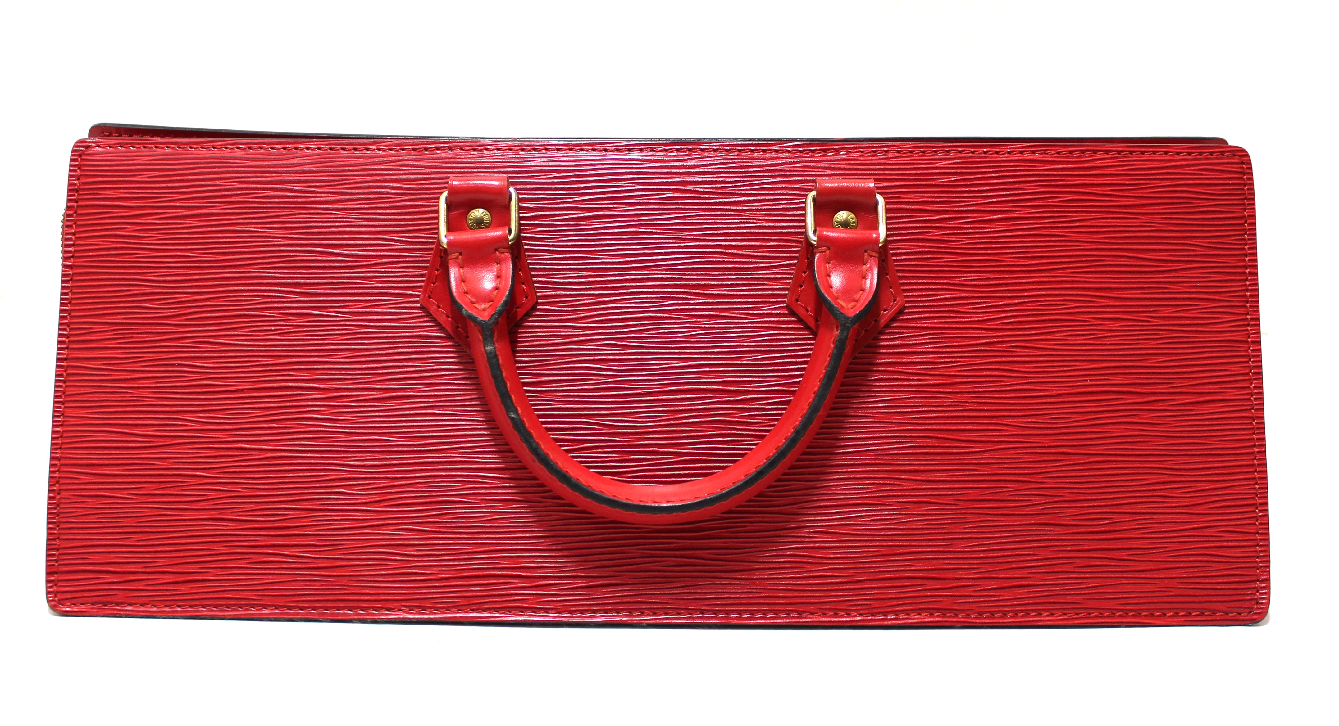 Triangle leather handbag Louis Vuitton Red in Leather - 29231097
