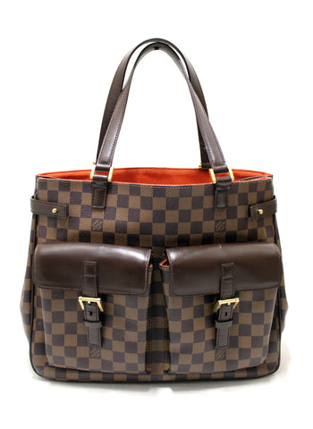 Authentic Louis Vuitton Damier Ebene Uzes Tote Shoulder Bag