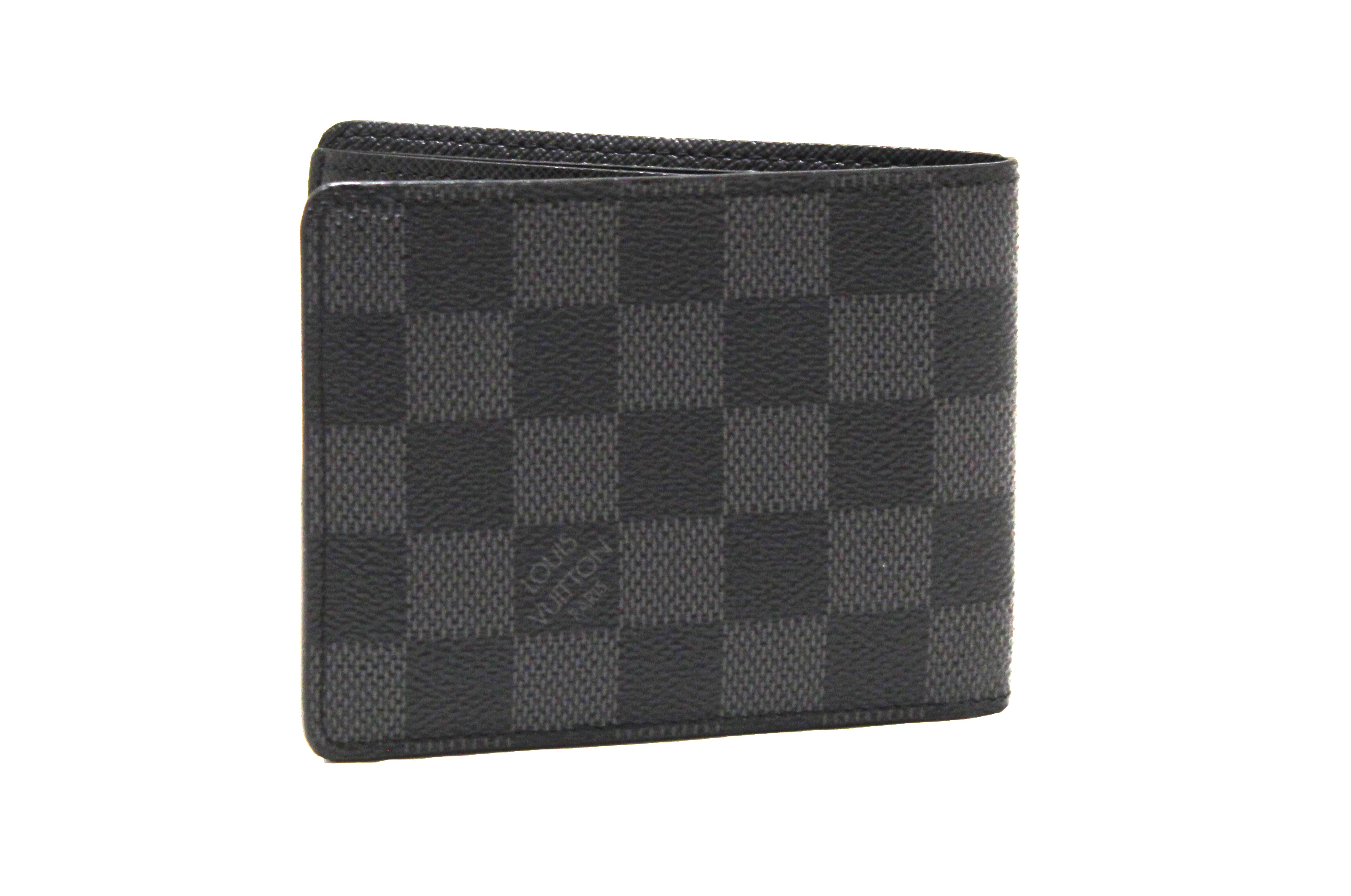 Authentic Louis Vuitton Damier Graphite Canvas Slender Men's Wallet
