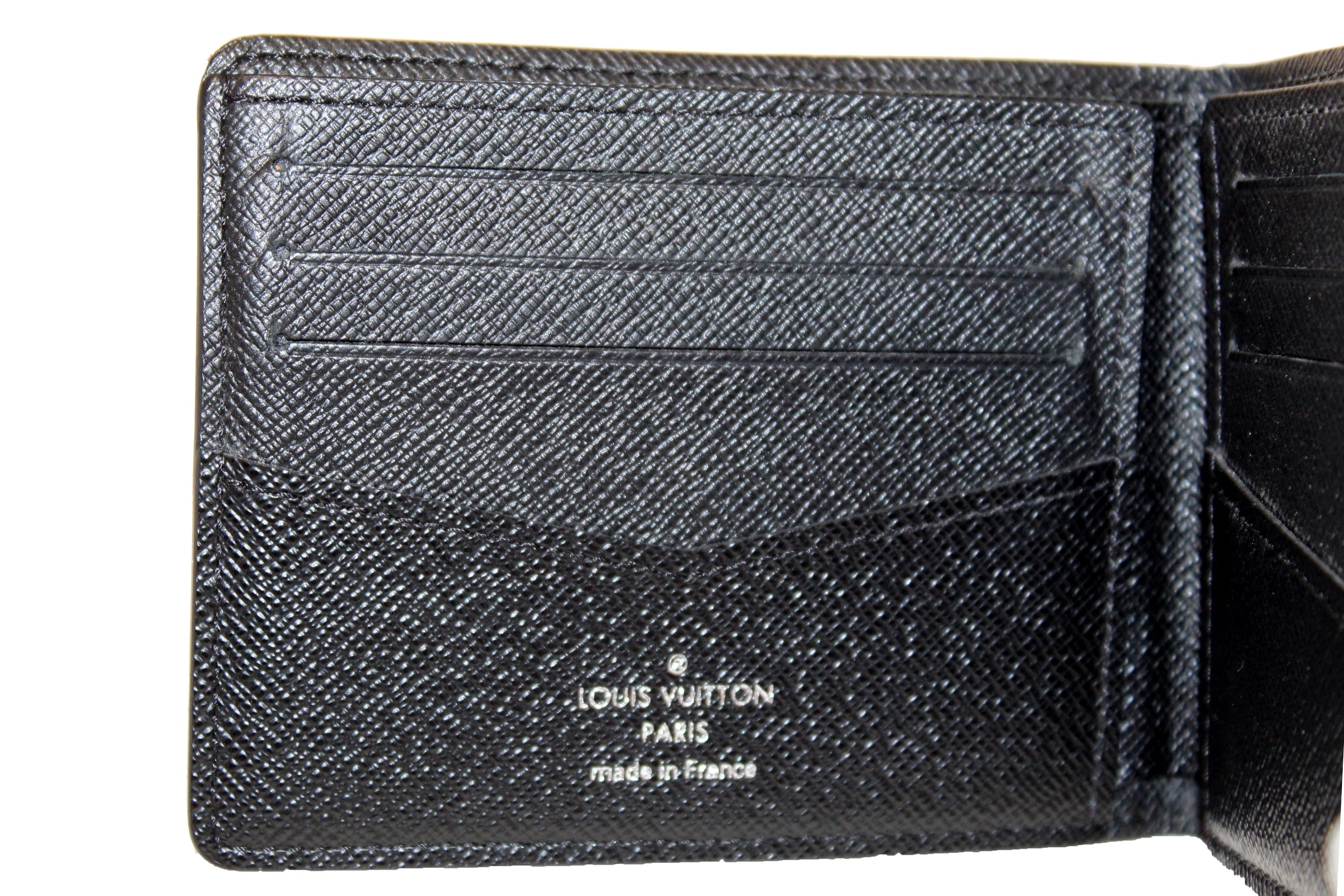Authentic Louis Vuitton Damier Graphite Canvas Slender Men's Wallet