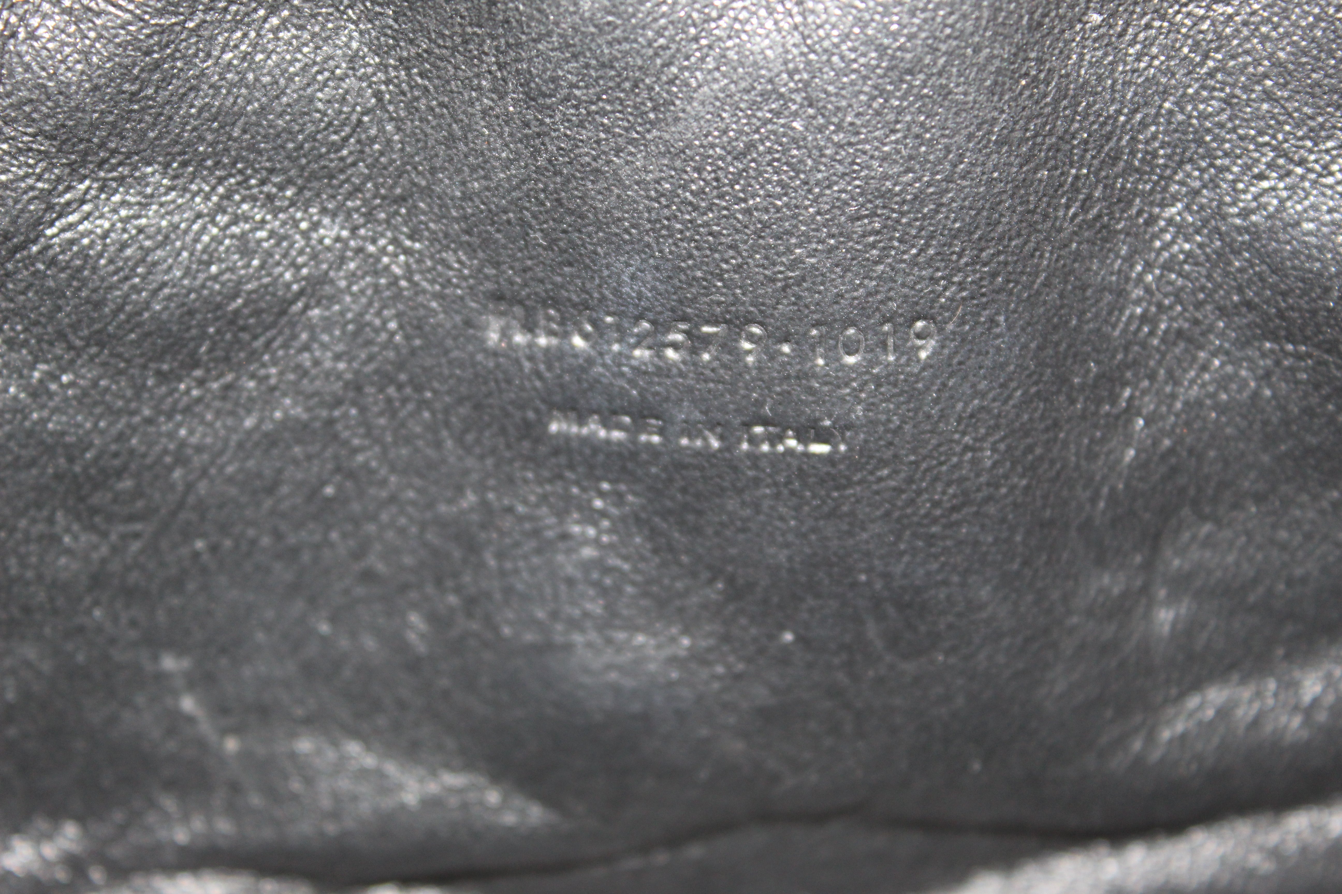 Authentic Saint Laurent Beige Grain Poudre Embossed Leather Lou Mini Bag