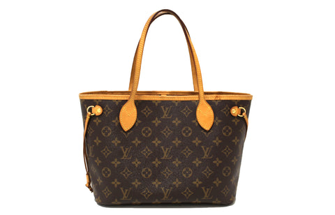 Authentic Louis Vuitton Classic Monogram Neverfull PM Tote Shoulder Bag