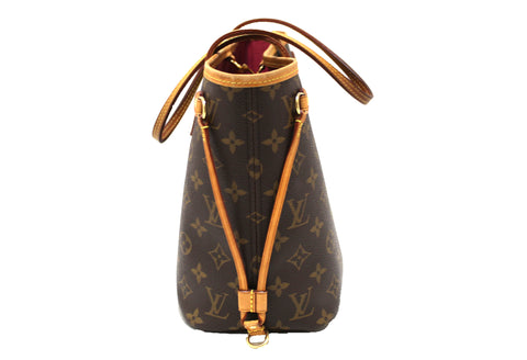 Authentic Louis Vuitton Classic Monogram Neverfull PM Tote Shoulder Bag