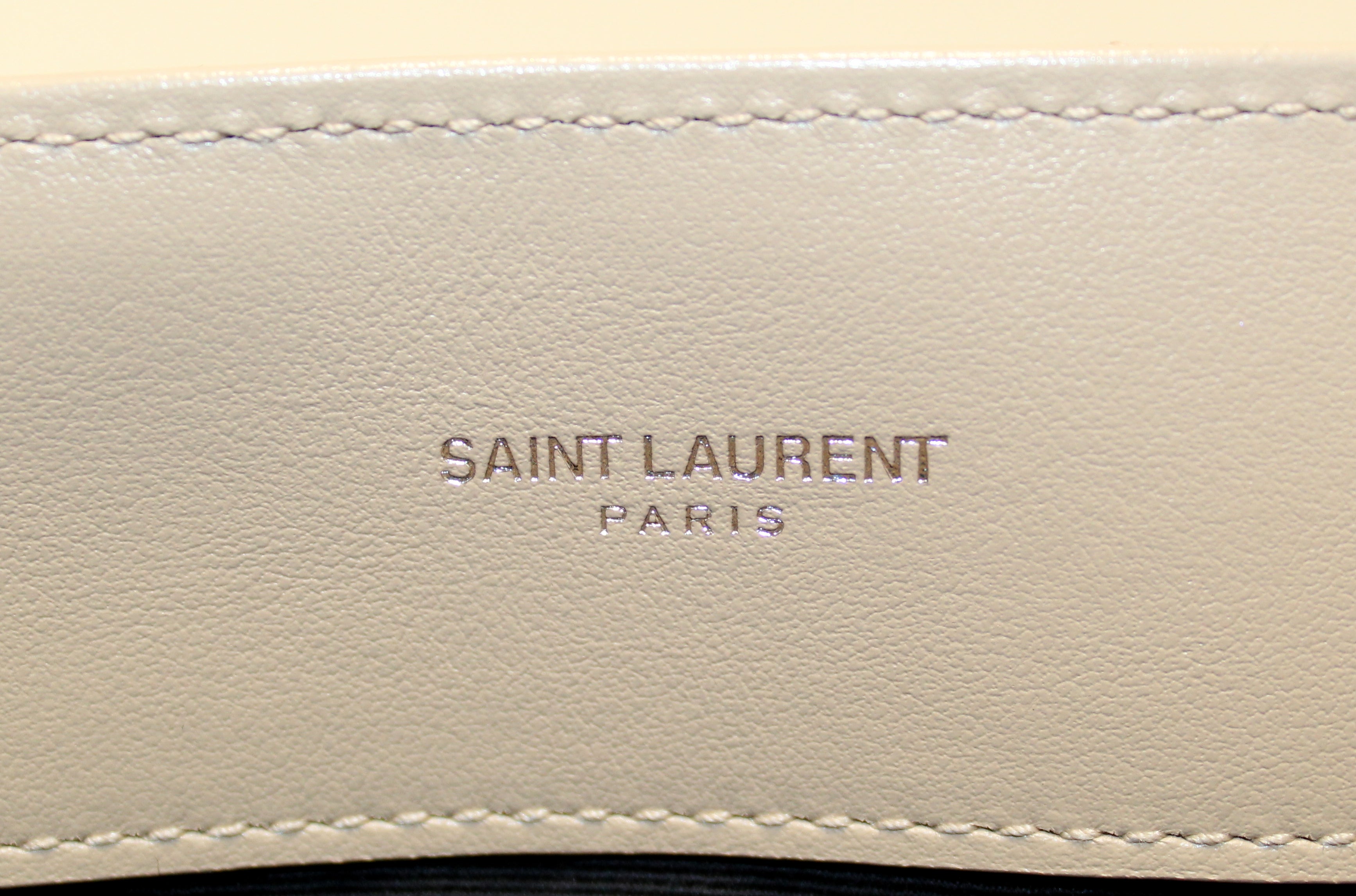 Authentic Yves Saint Laurent Dark Beige Matelasse Y Leather Medium Lou –  Paris Station Shop