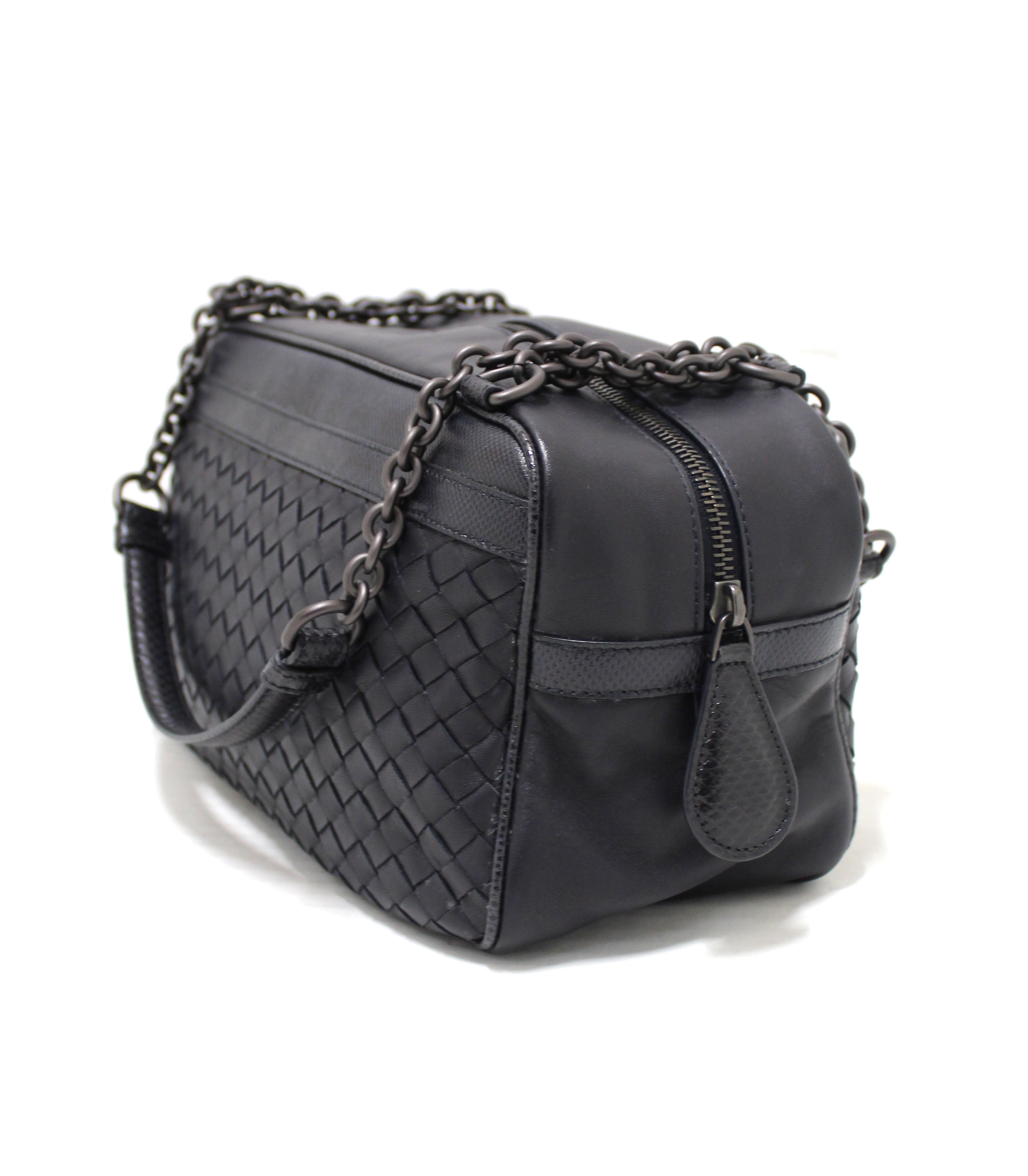 Bottega Veneta Intrecciato Double Chain Shoulder Bag