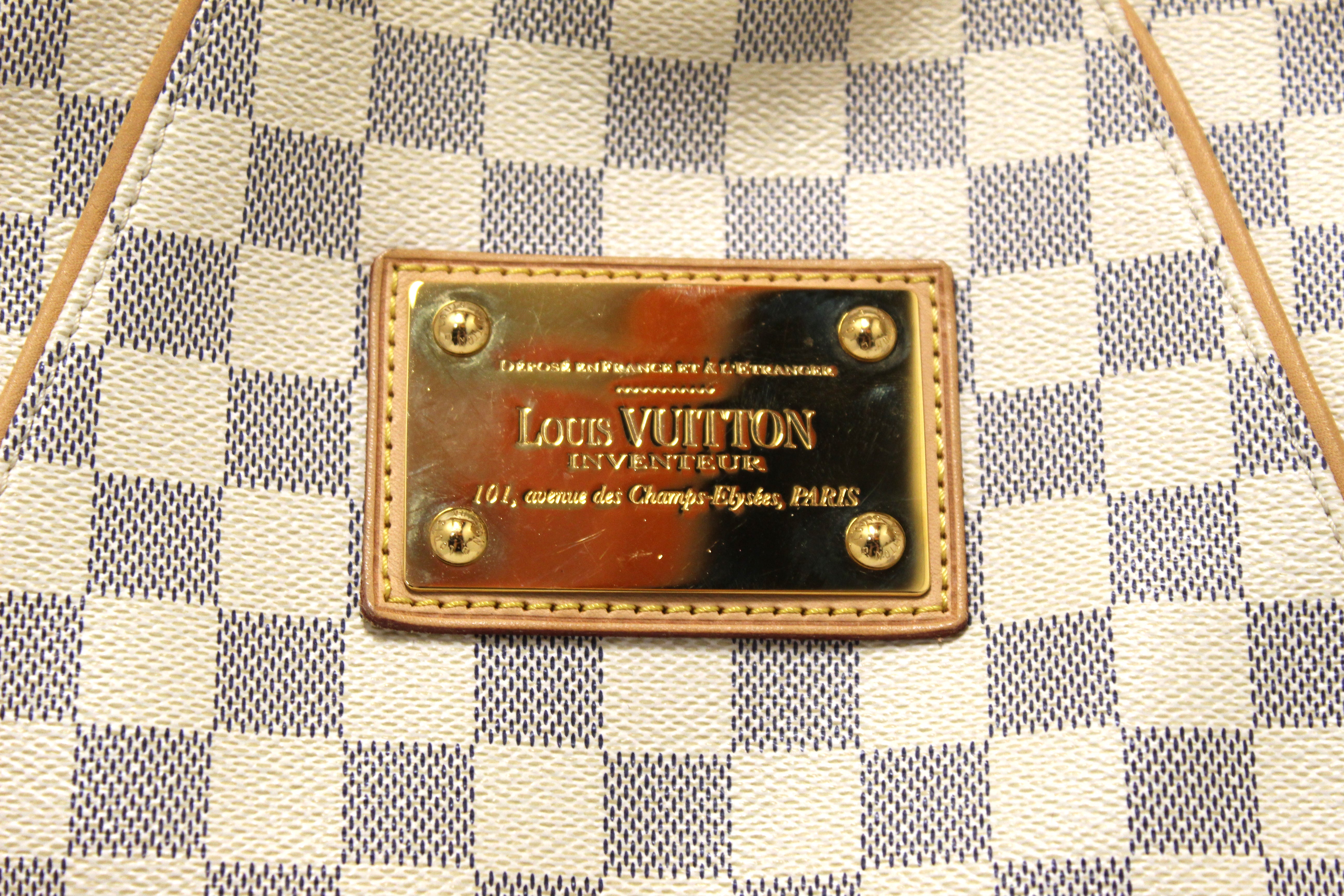 White Louis Vuitton Damier Azur Galliera PM Shoulder Bag, RvceShops  Revival