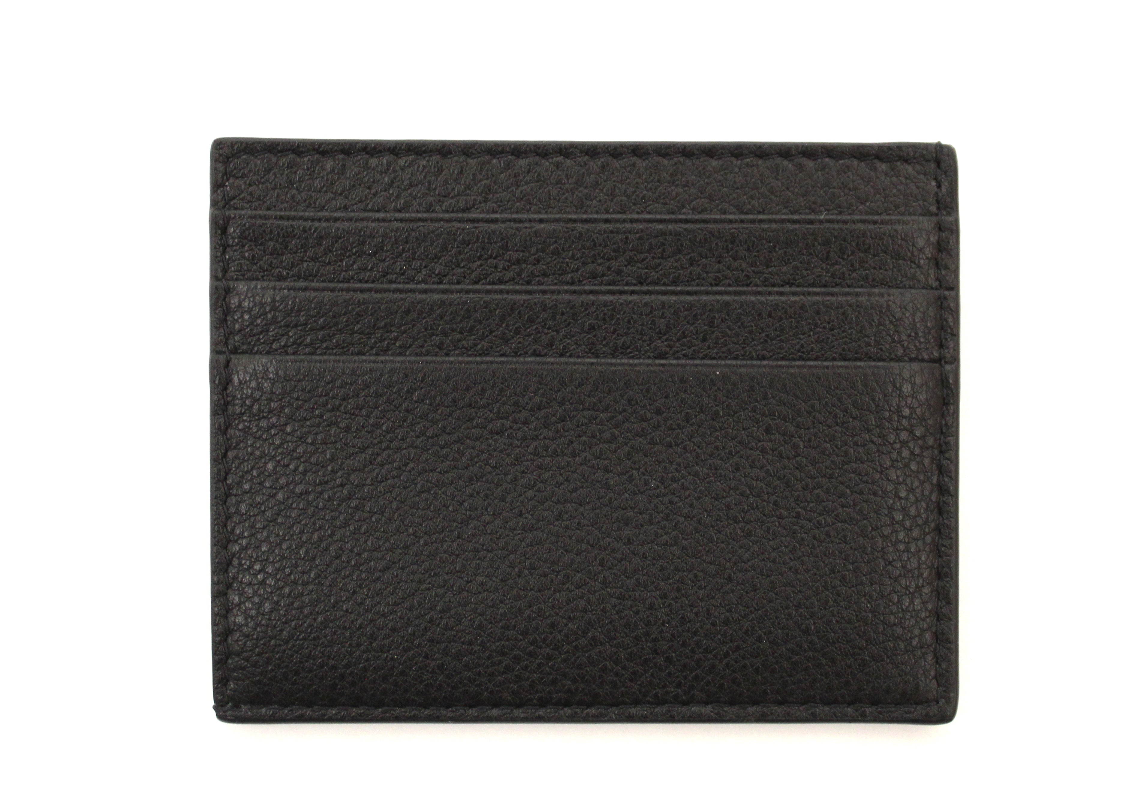 Authentic New Prada Black Calfskin PortaCarte Cardholder