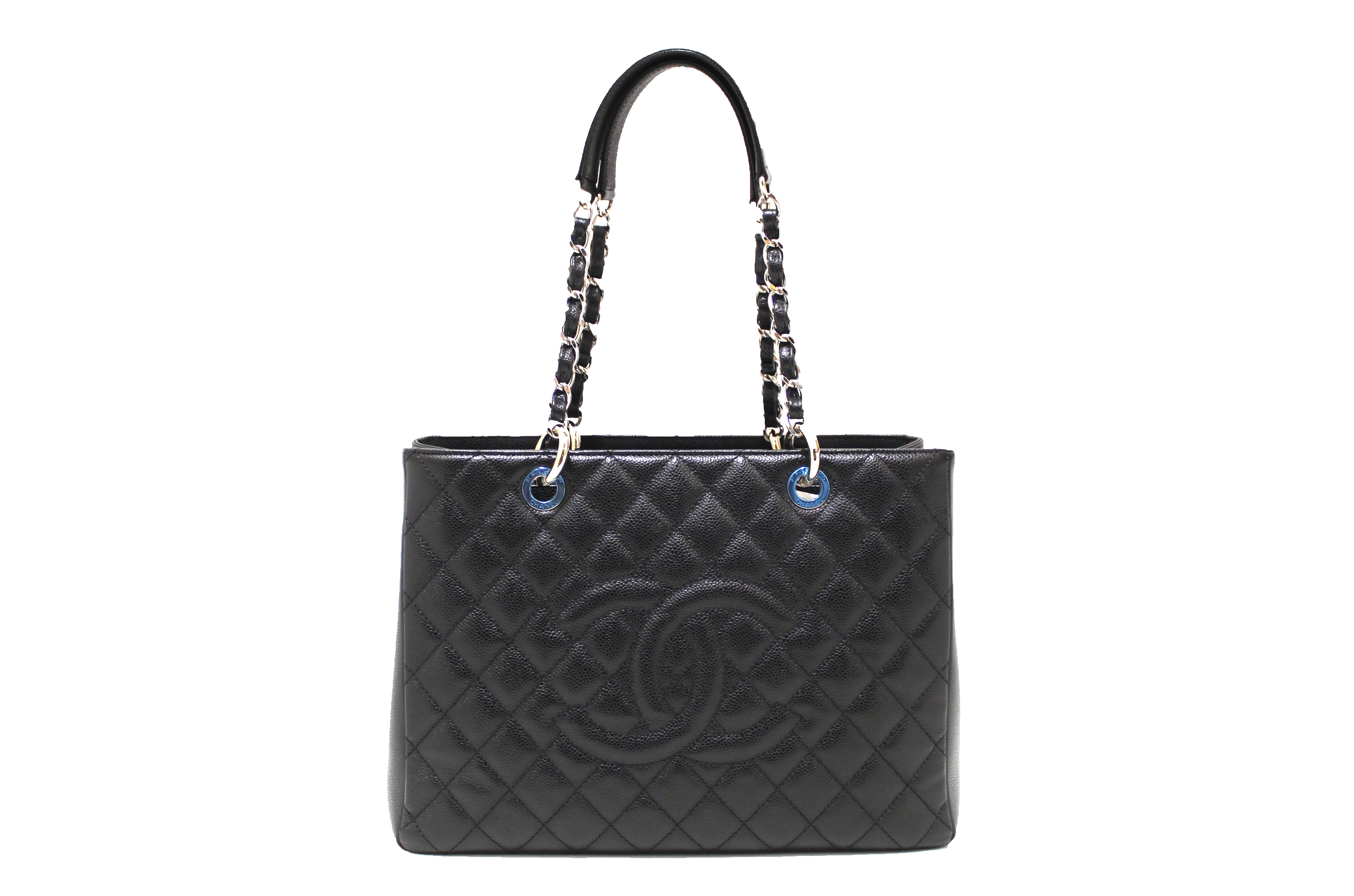 Authentic New Chanel Black Caviar Leather GST Grand Shopping Tote – Paris  Station Shop