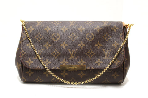 Authentic Louis Vuitton Classic Monogram Favorite MM Crossbody Messenger Bag