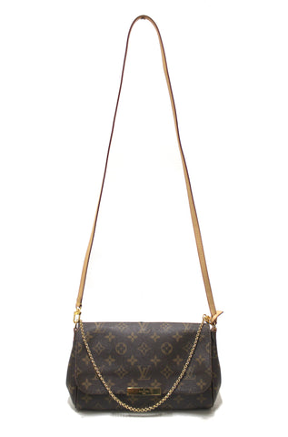 Authentic Louis Vuitton Classic Monogram Favorite MM Crossbody Messenger Bag