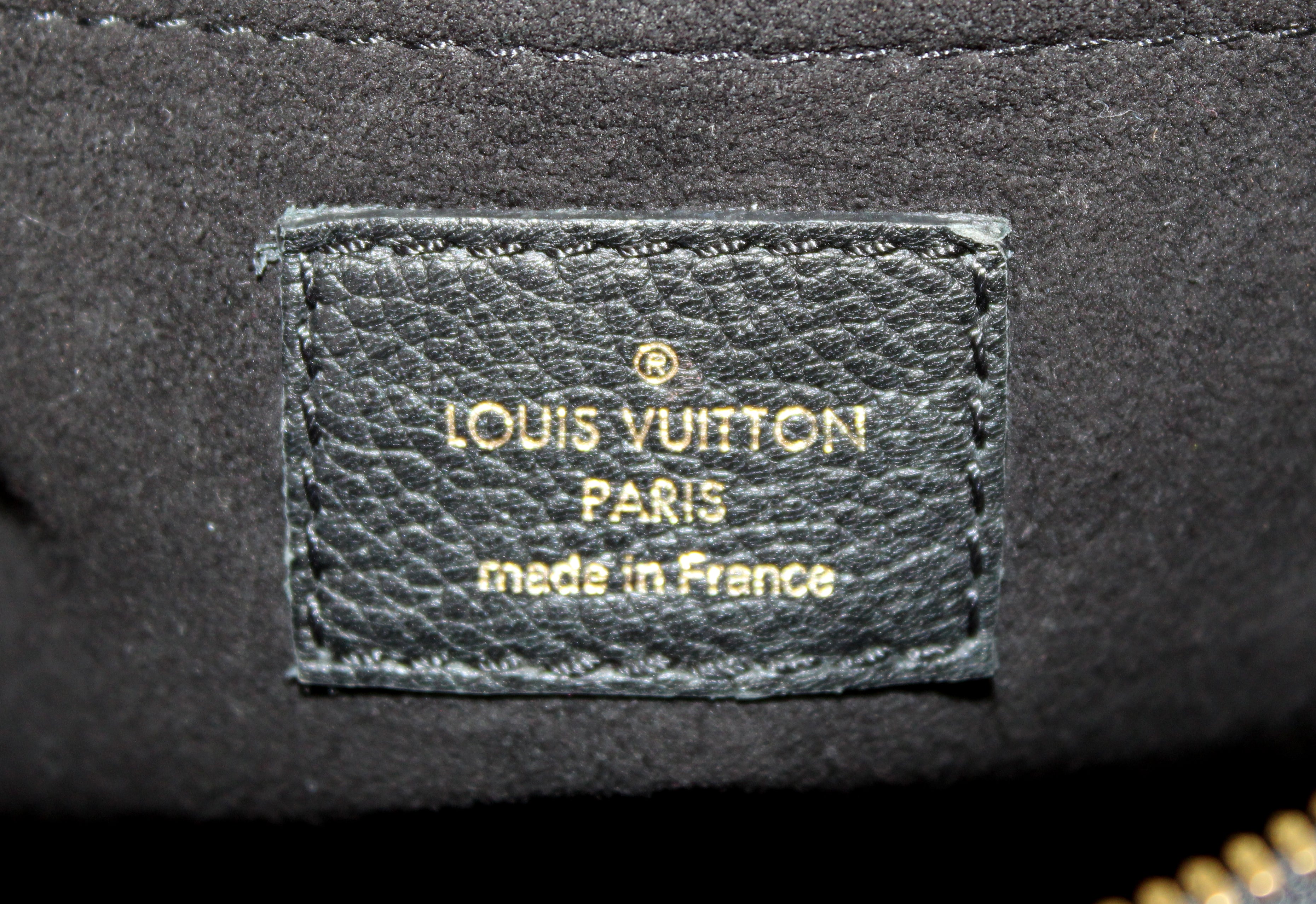 Authentic Louis Vuittion Monogram Canvas Black Pallas BB Full Noir Handbag
