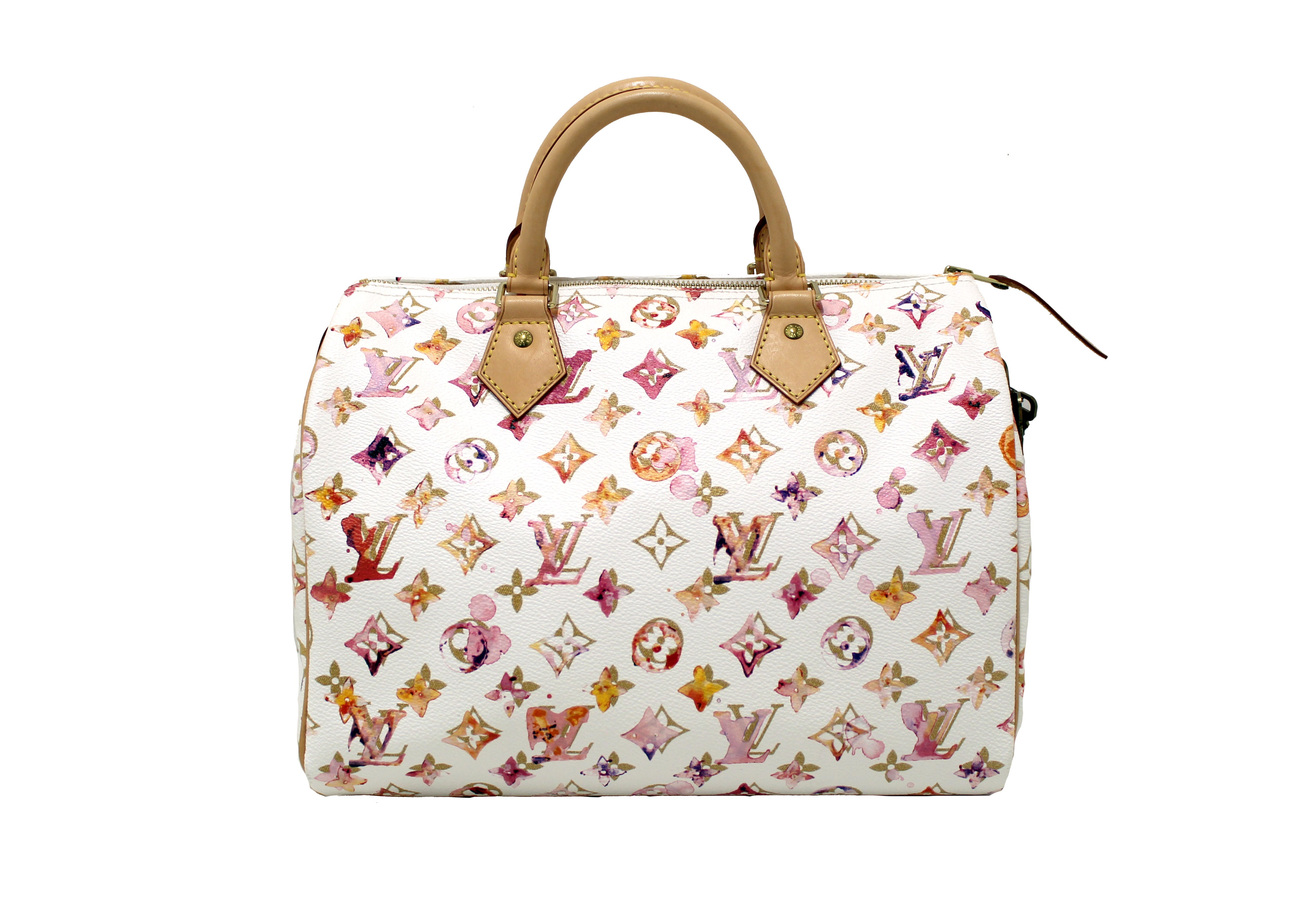 Authentic Louis Vuitton Limited Edition White Watercolor Aquarelle