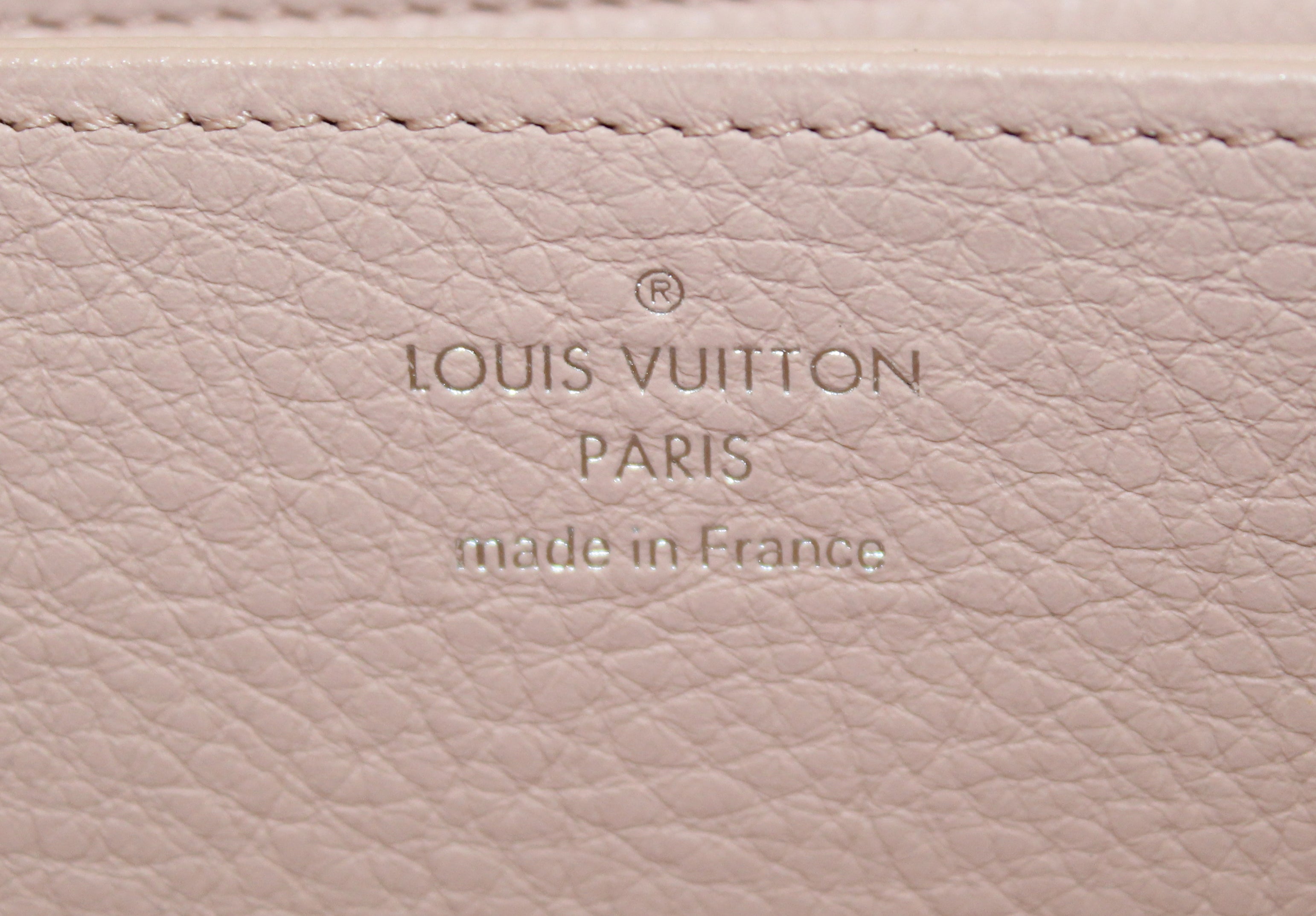 Authentic Louis Vuitton Pink Mahina Leather Zippy Wallet