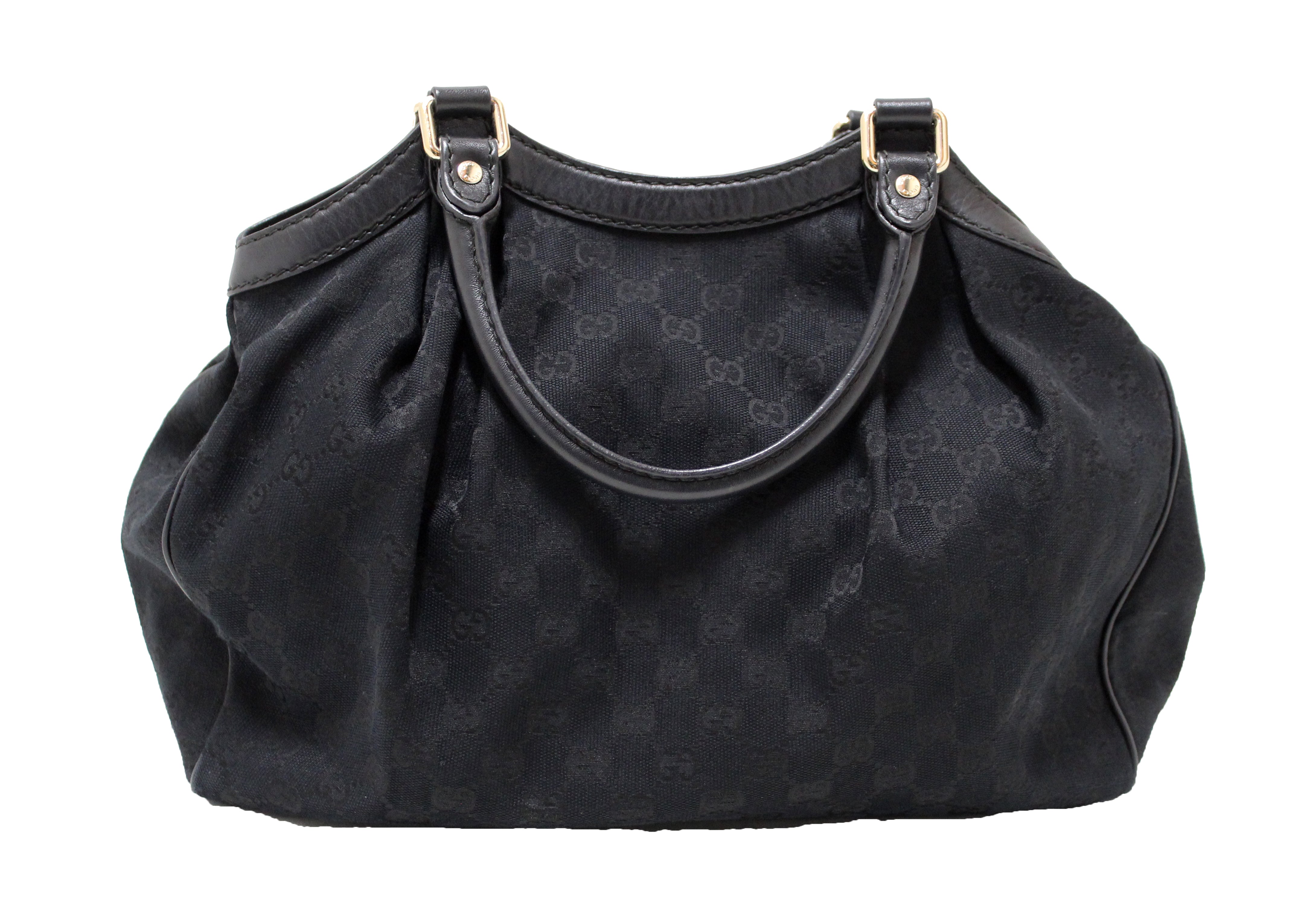 Gucci Black Canvas Princy Medium Tote Bag