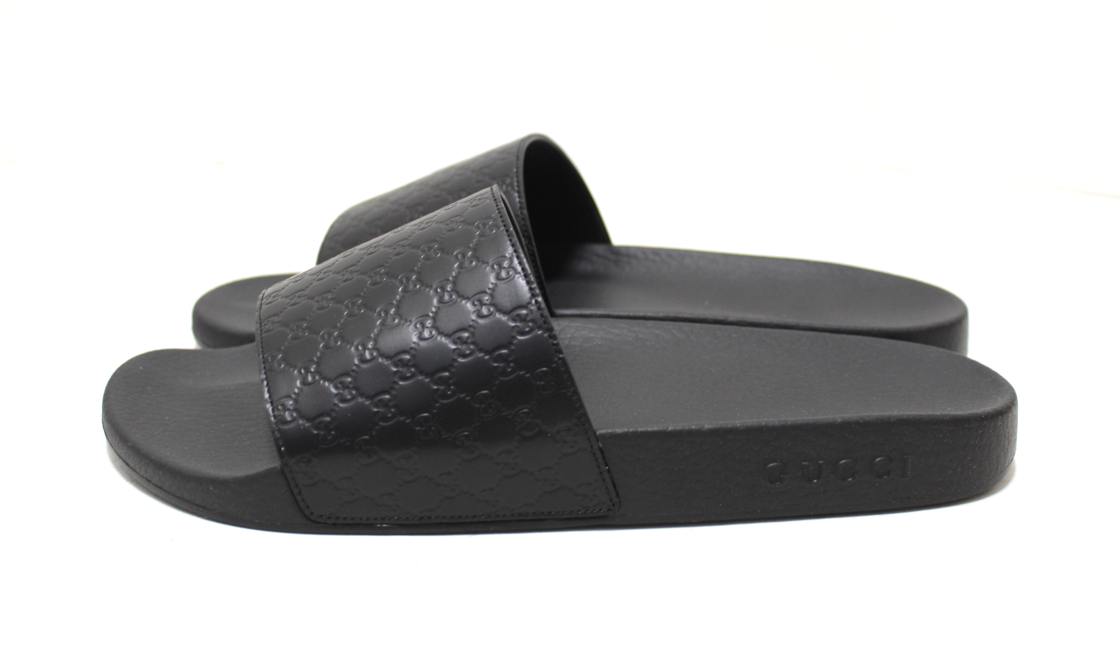 Men's black gucci slides Outlet