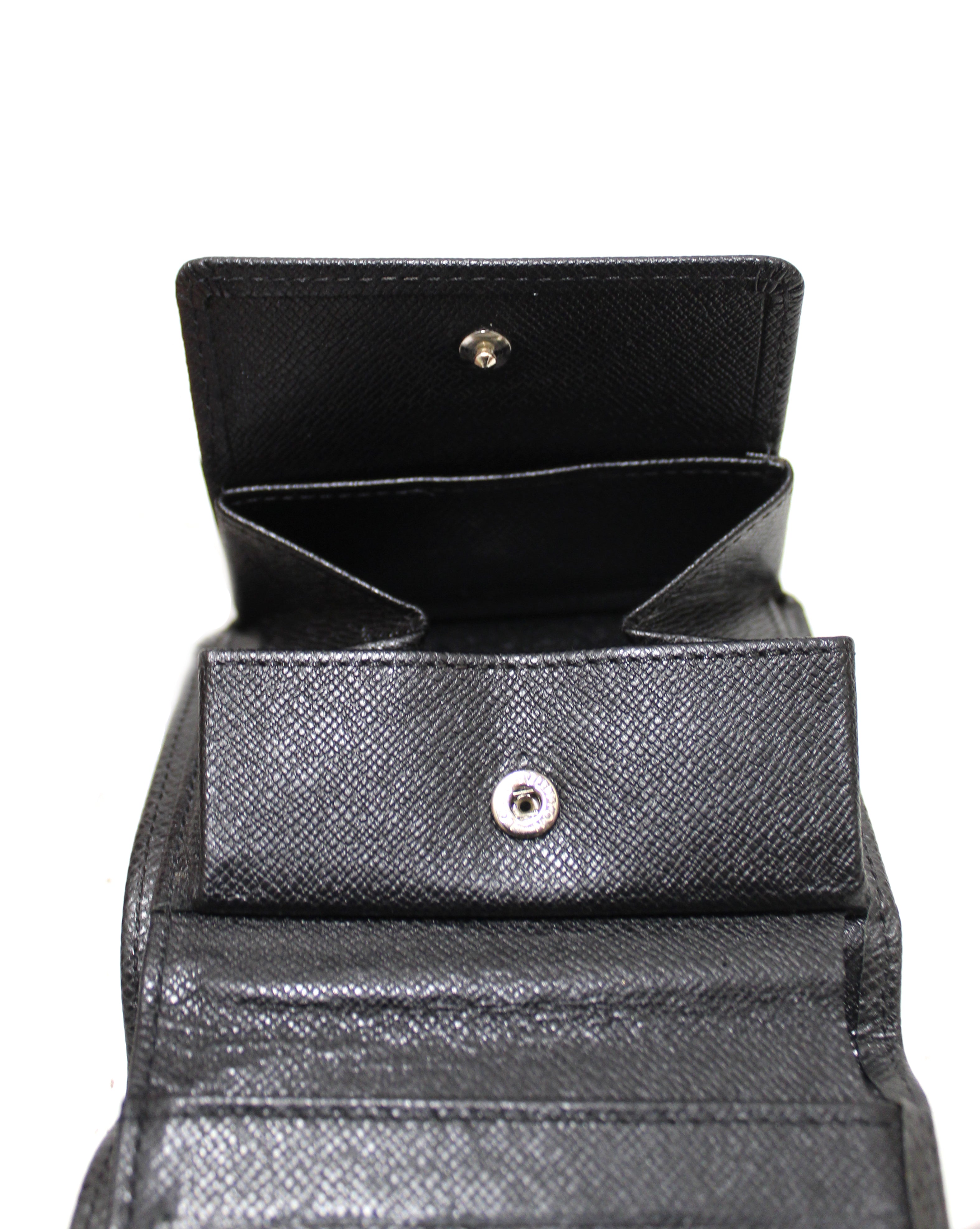 Louis Vuitton Damier Graphite bi-fold wallet Portefeuil Florin black  Authentic