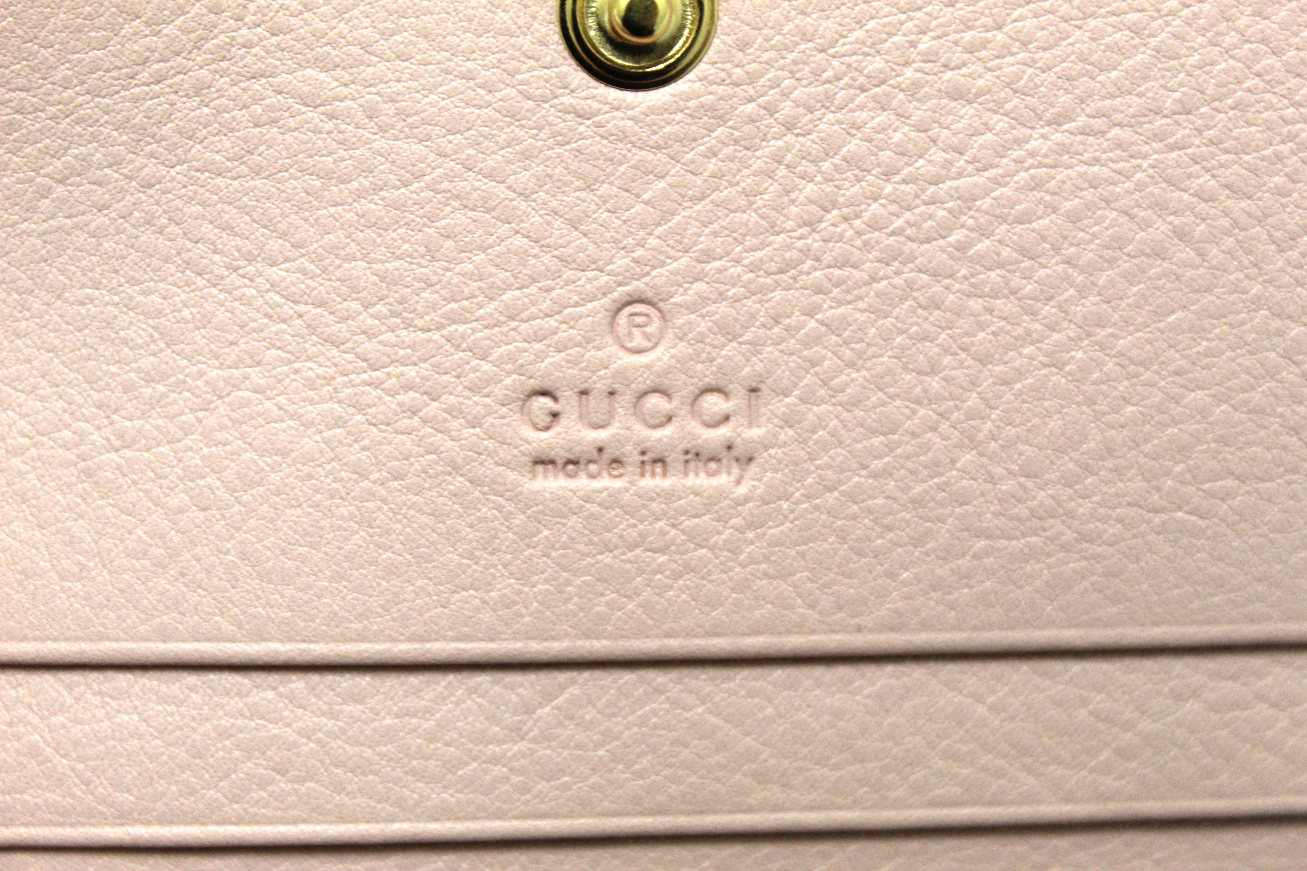 Authentic NEW Gucci GG Supreme Pink Stripe Ice Cream Wallet