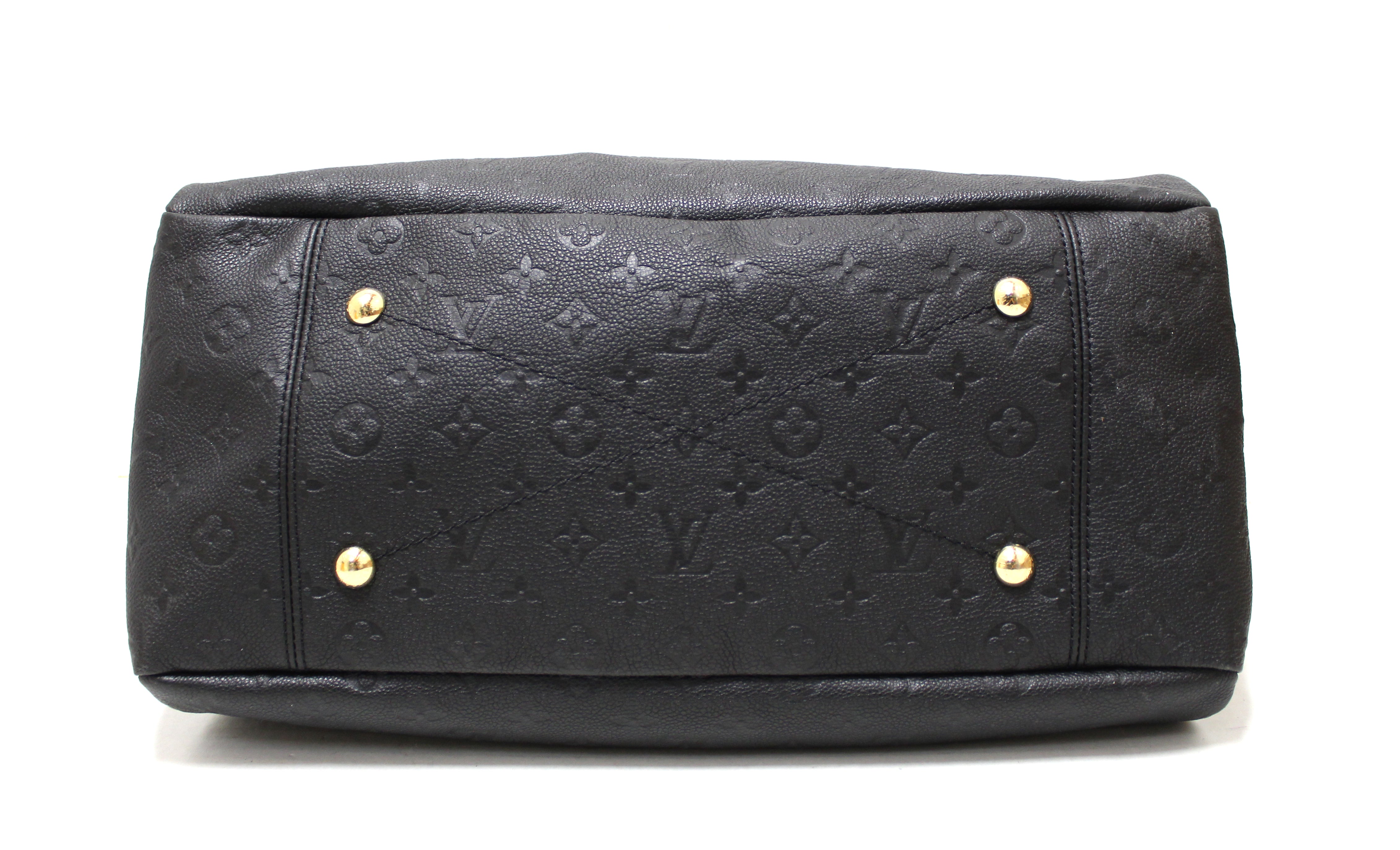 Authentic Louis Vuitton Black Empreinte Leather Artsy MM Hobo Bag