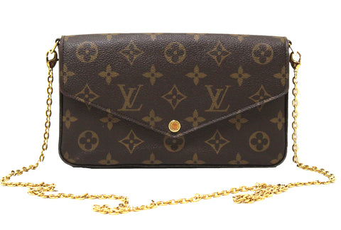 Authentic Louis Vuitton Classic Monogram Felicie Pochette Bag