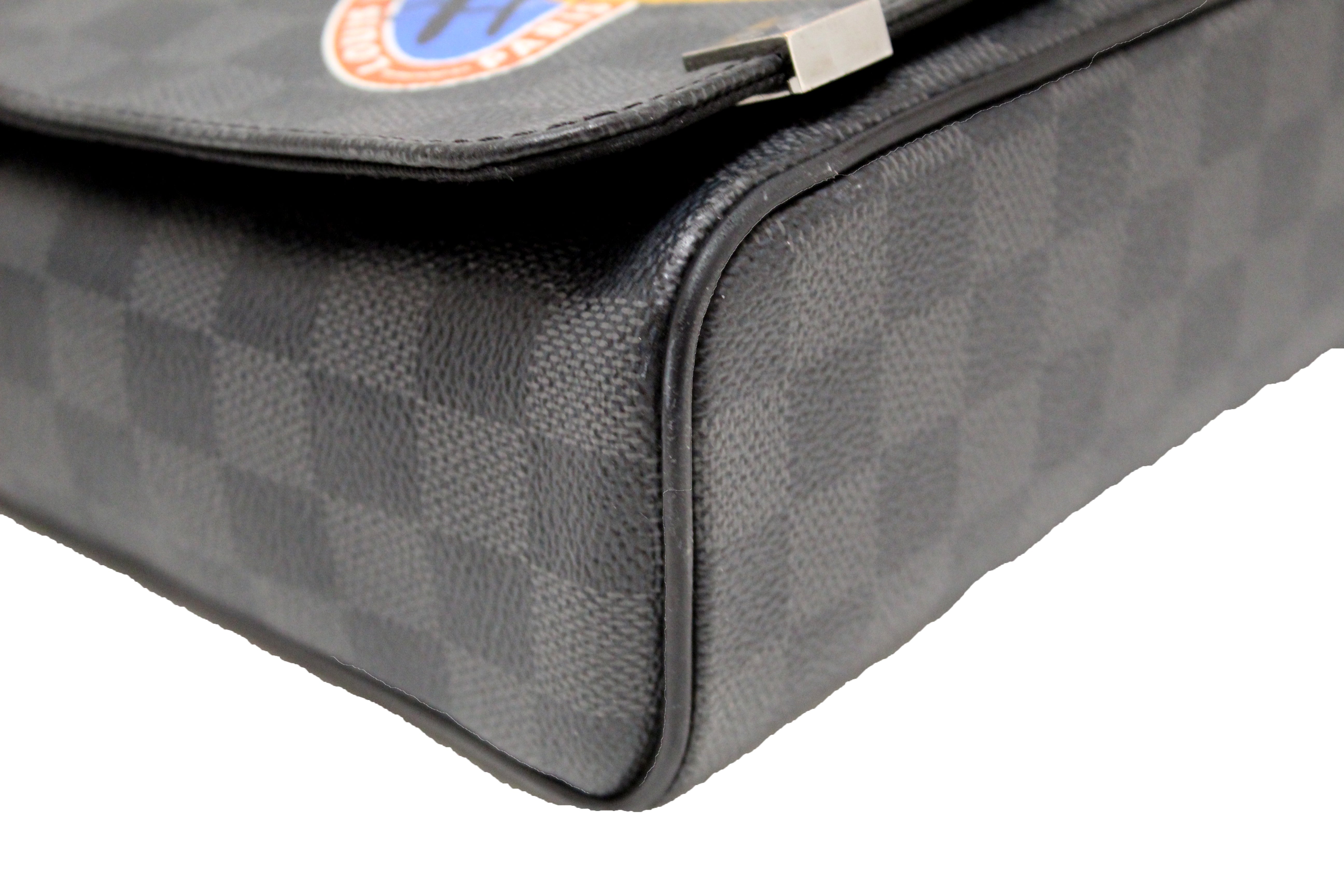 Authentic Louis Vuitton Limited Edition Damier Graphite LV League District PM Messenger Bag