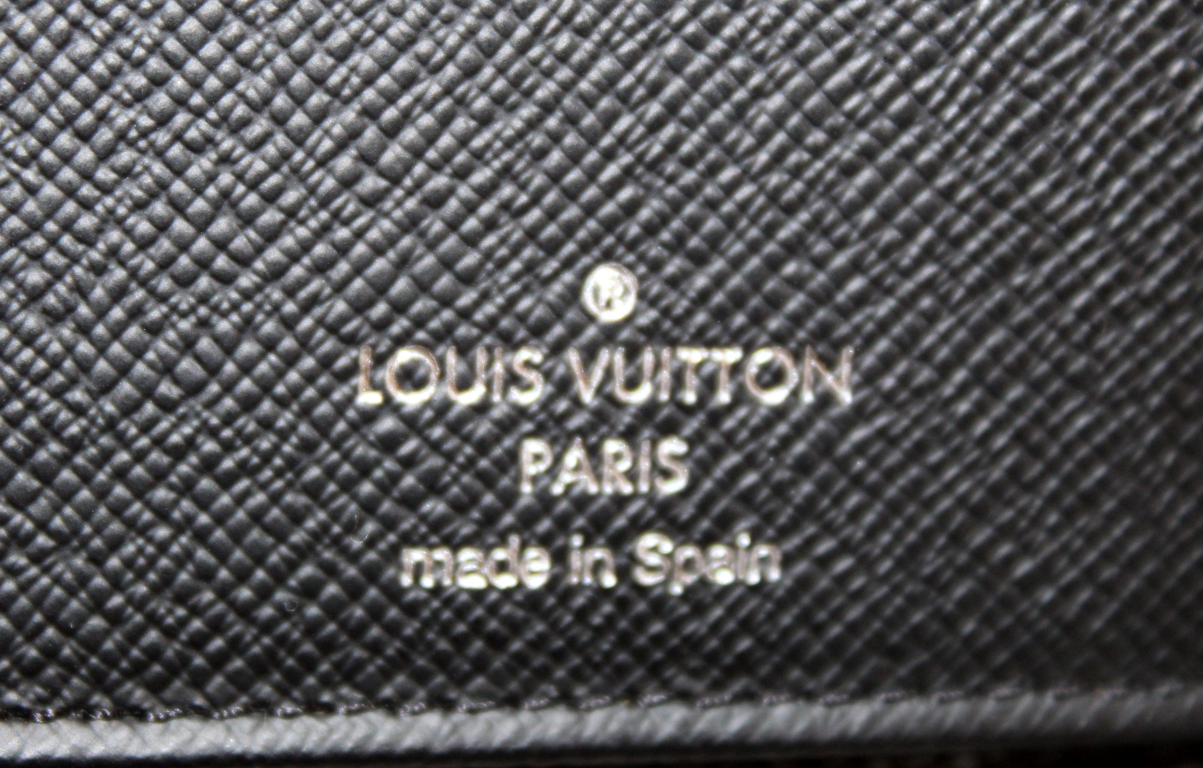 Authentic Louis Vuitton Limited Edition Damier Graphite "LV League" Vertical Zippy Wallet