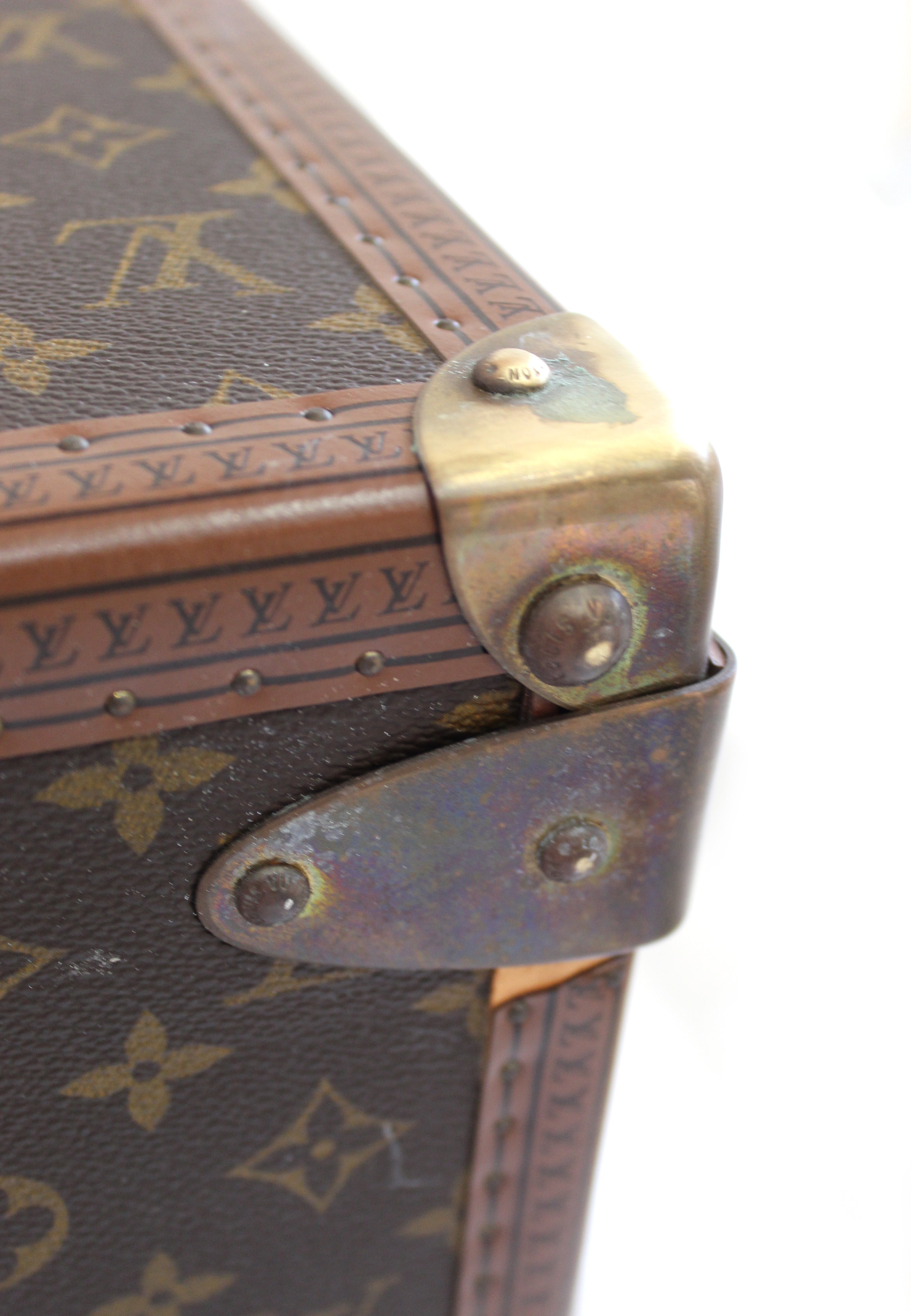 Authentic Louis Vuitton Monogram Alzer 80 Trunk Hard Case Suitcase
