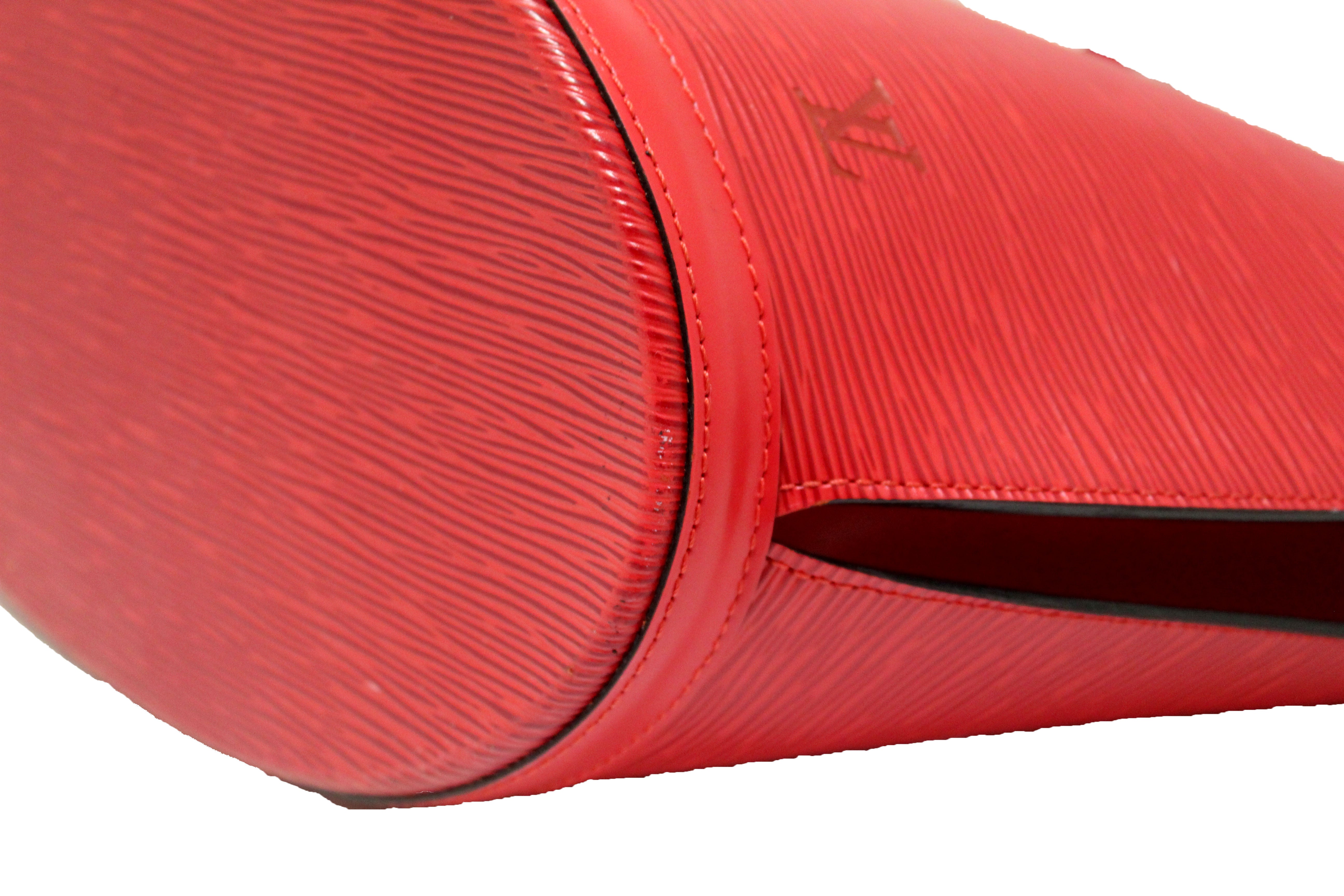 Authentic Louis Vuitton Red Epi Leather St Jacques GM Shoulder Bag