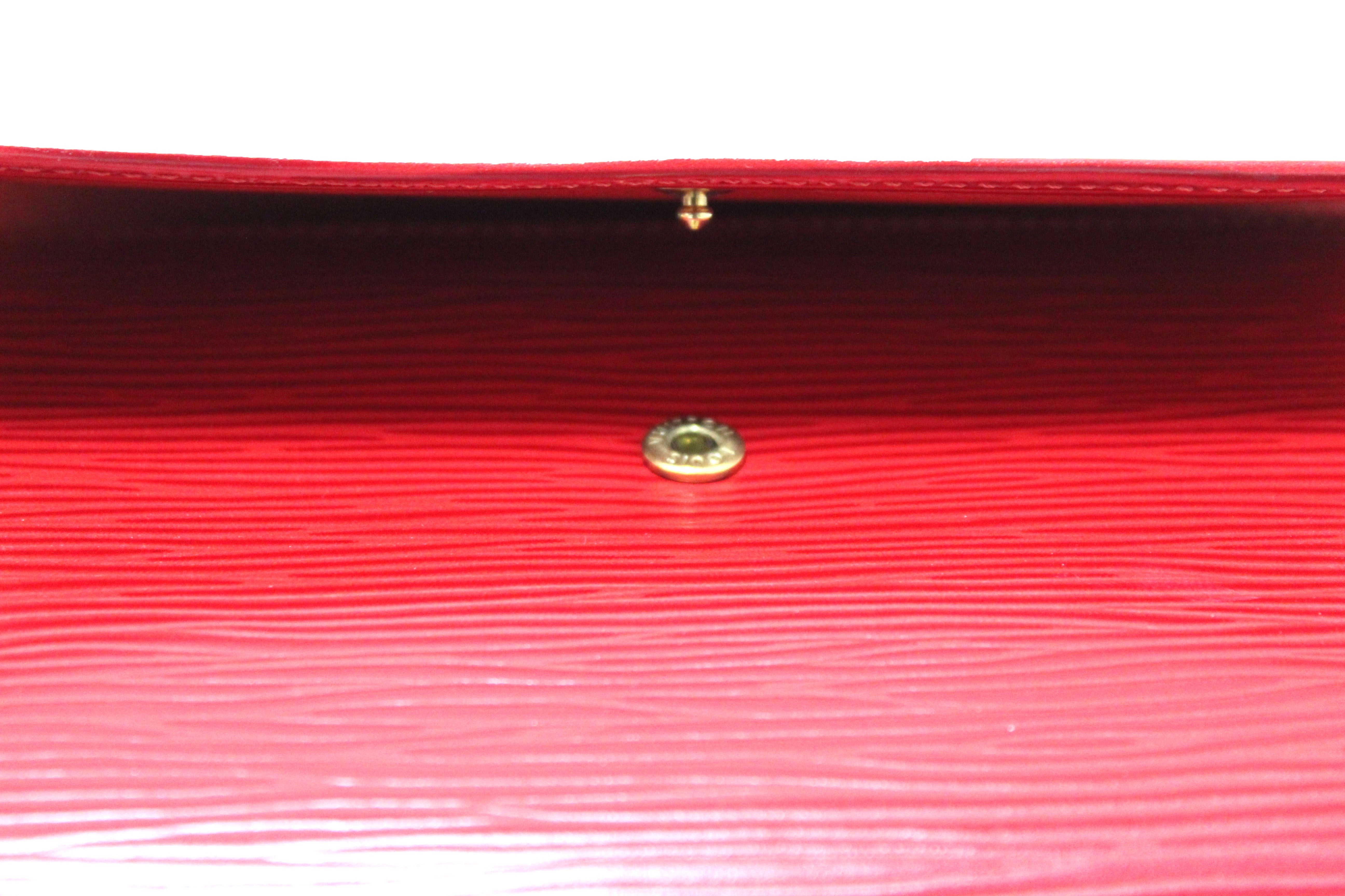 Louis Vuitton Louis Vuitton Red Epi Leather Jewelry Case F264