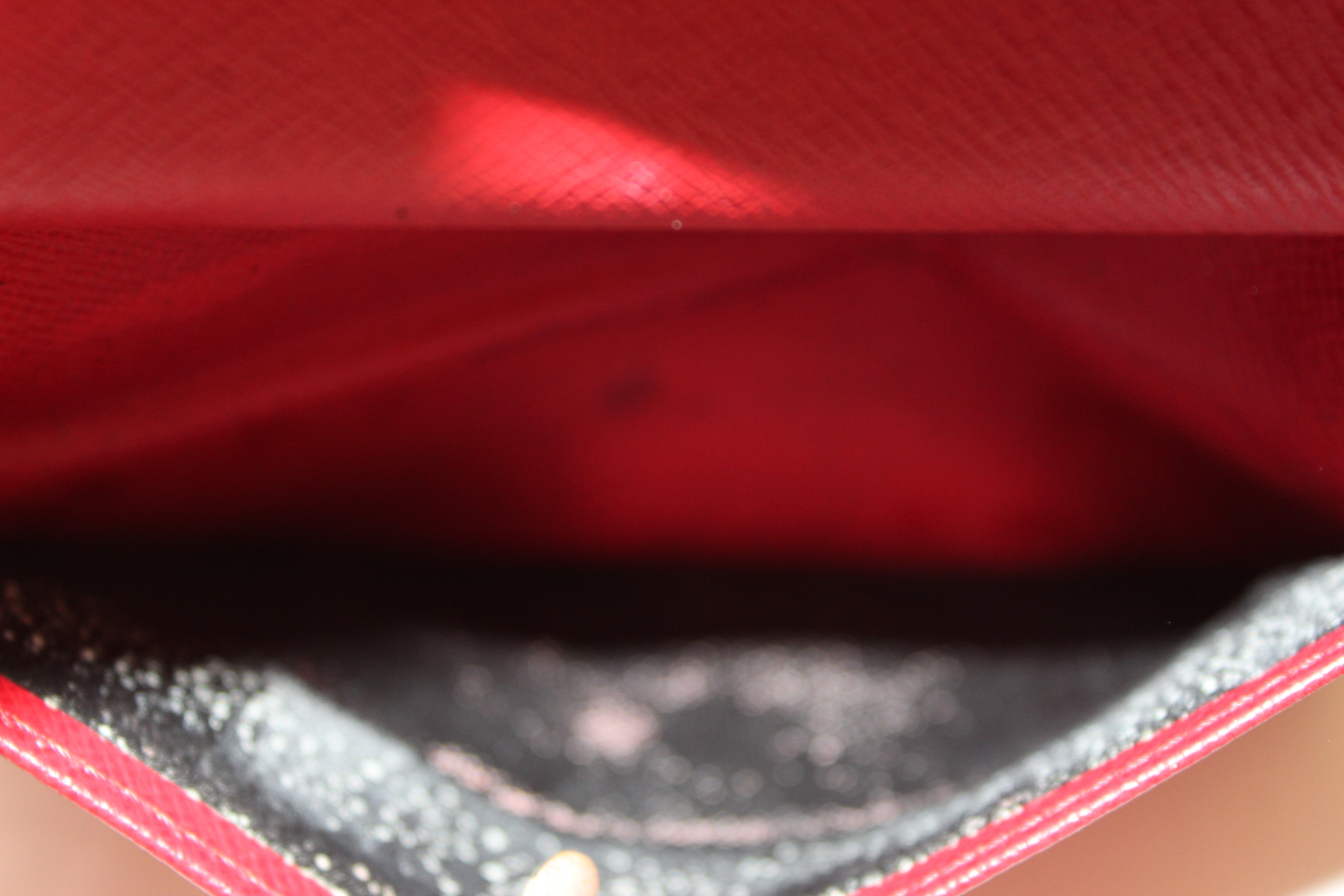 Authentic Louis Vuitton Red Epi Leather Alexandra Wallet