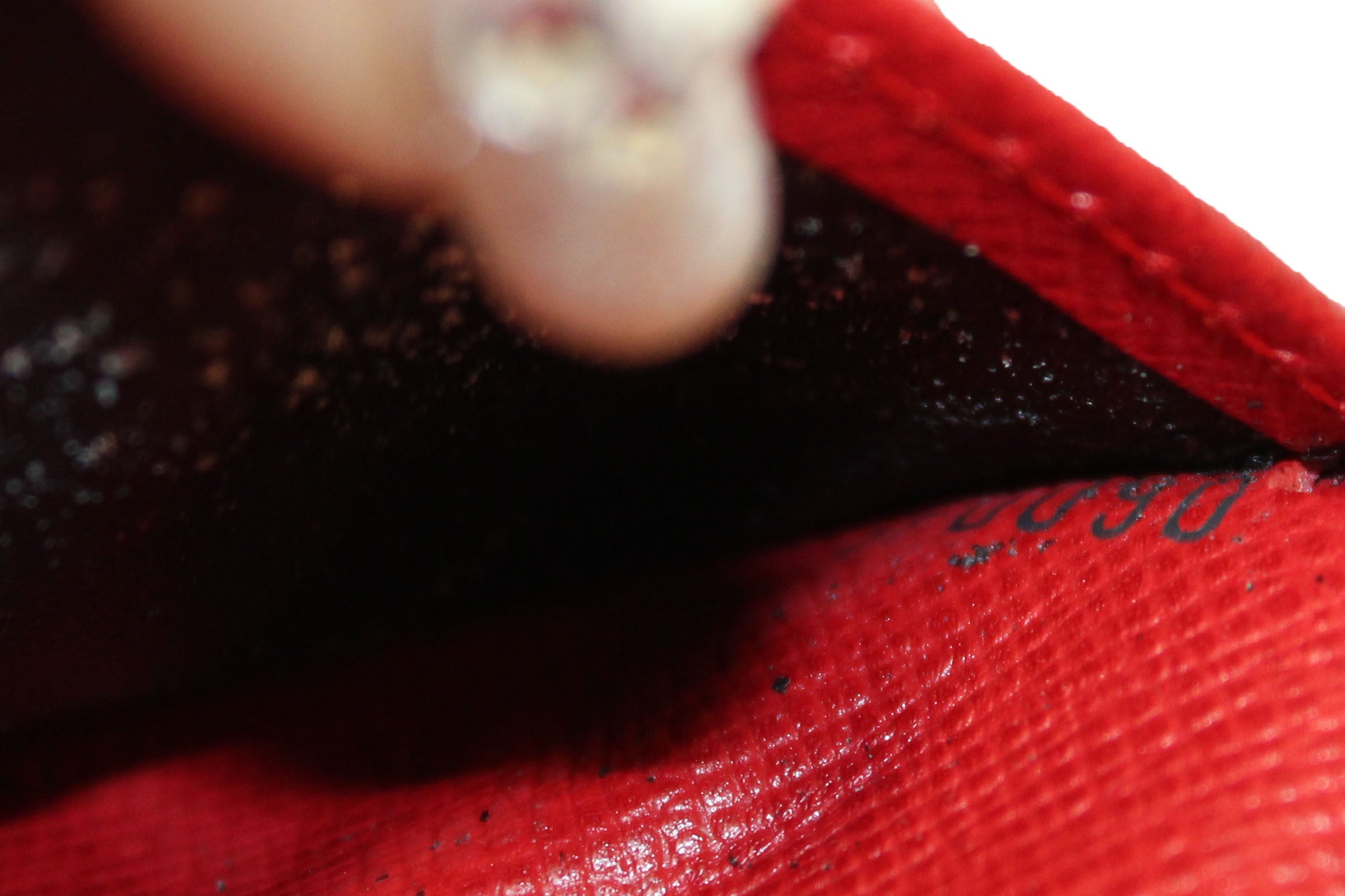Authentic Louis Vuitton Epi Leather Portefeuille Elise Wallet Red LV  P1696AS503