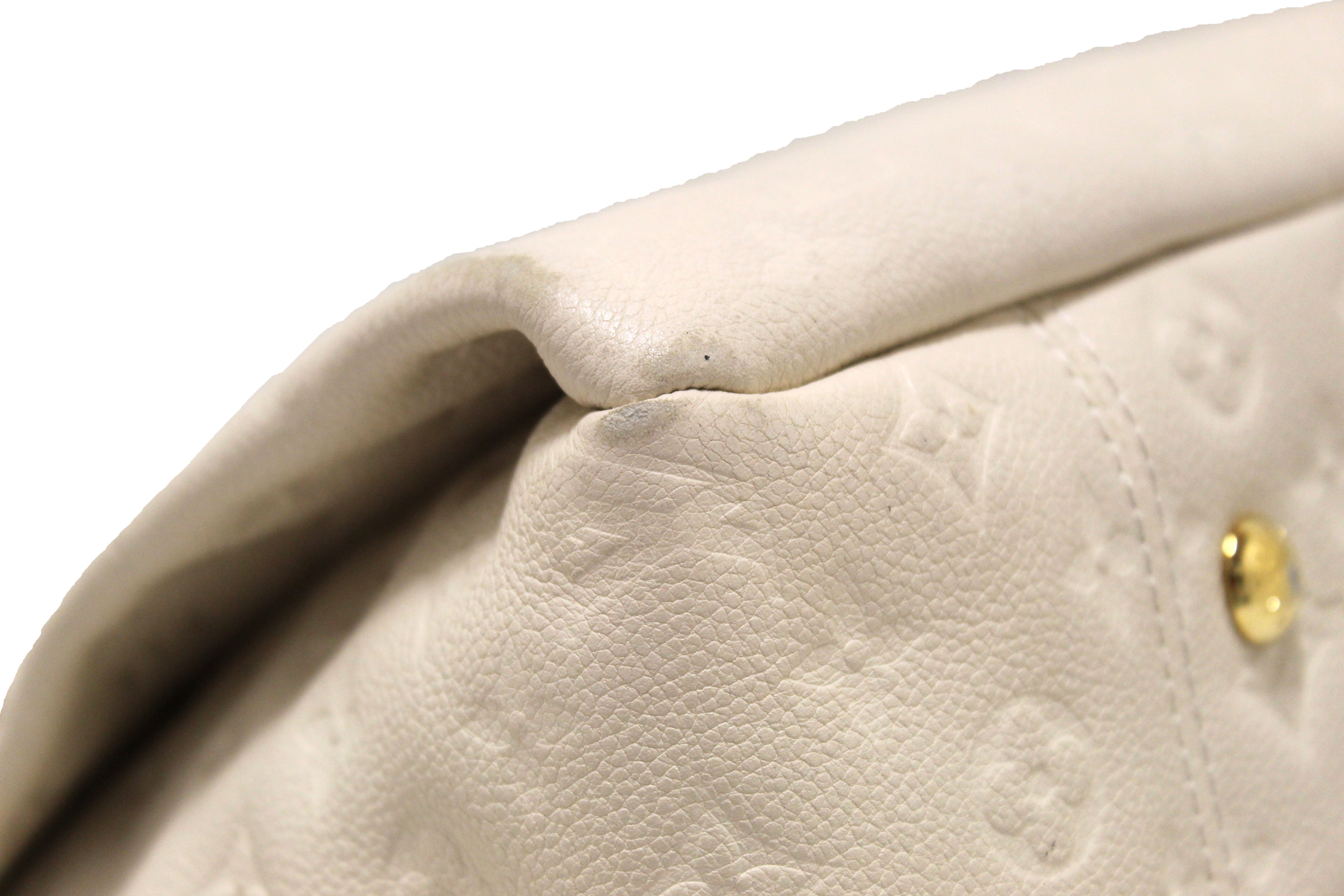 Louis Vuitton Artsy MM Monogram Empreintet Tote Bag White – STYLISHTOP