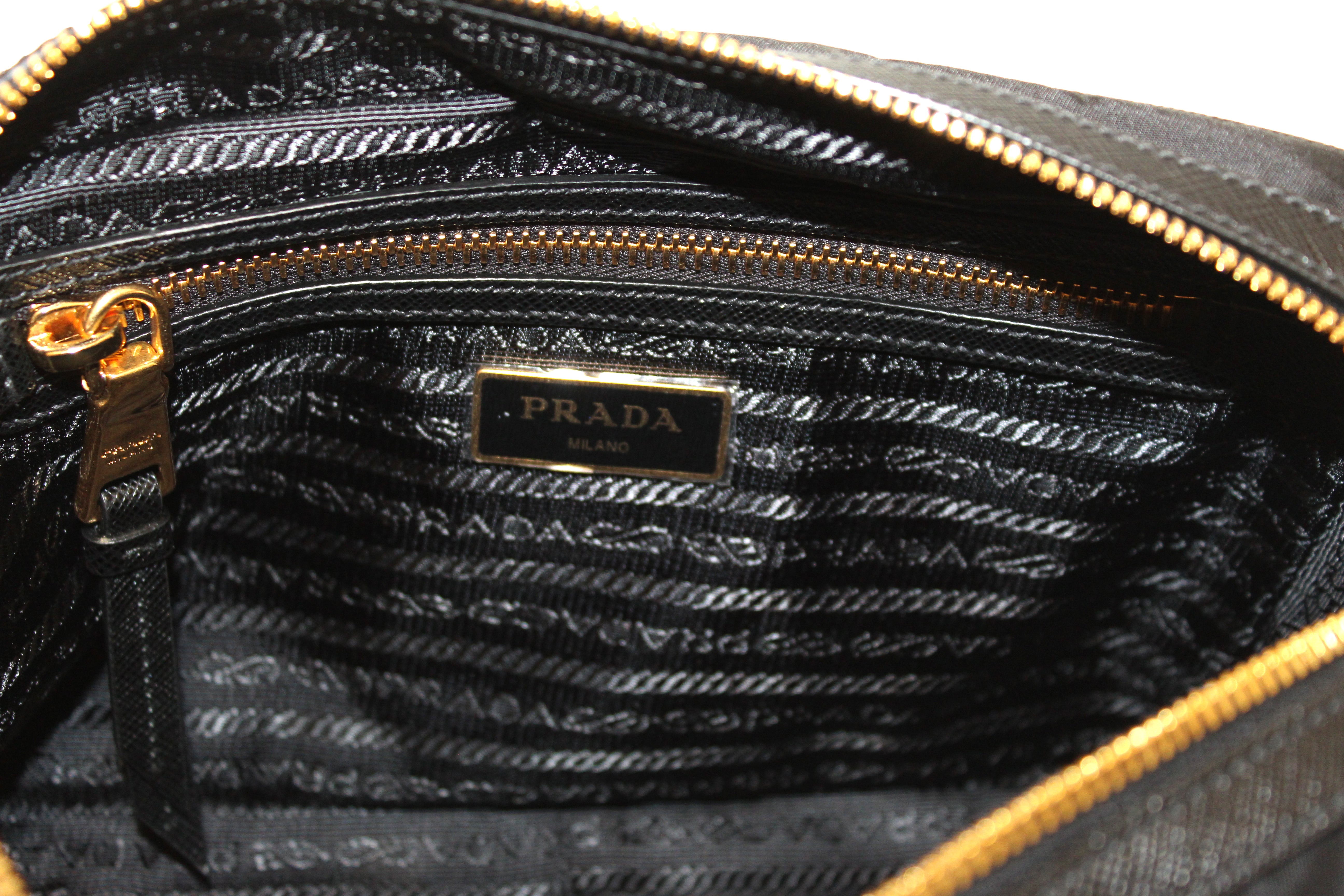 NEW Prada Black Nylon Tessuto Messenger Camera Bag AUTHENTIC