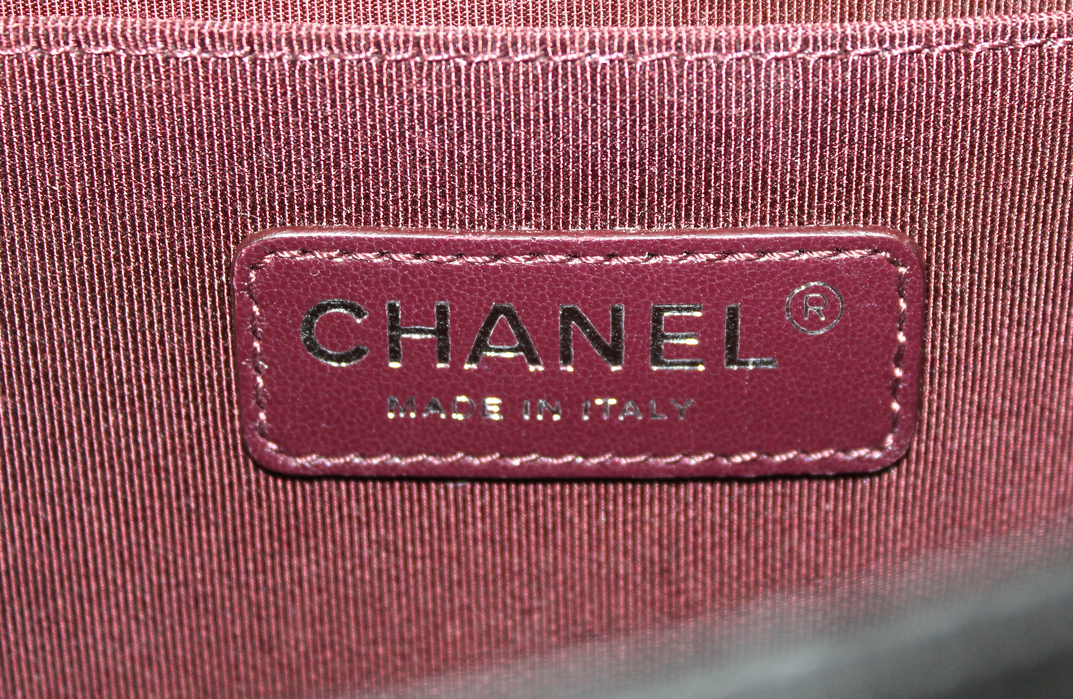 Authentic Chanel Studded Boy Flap Shoulder Bag