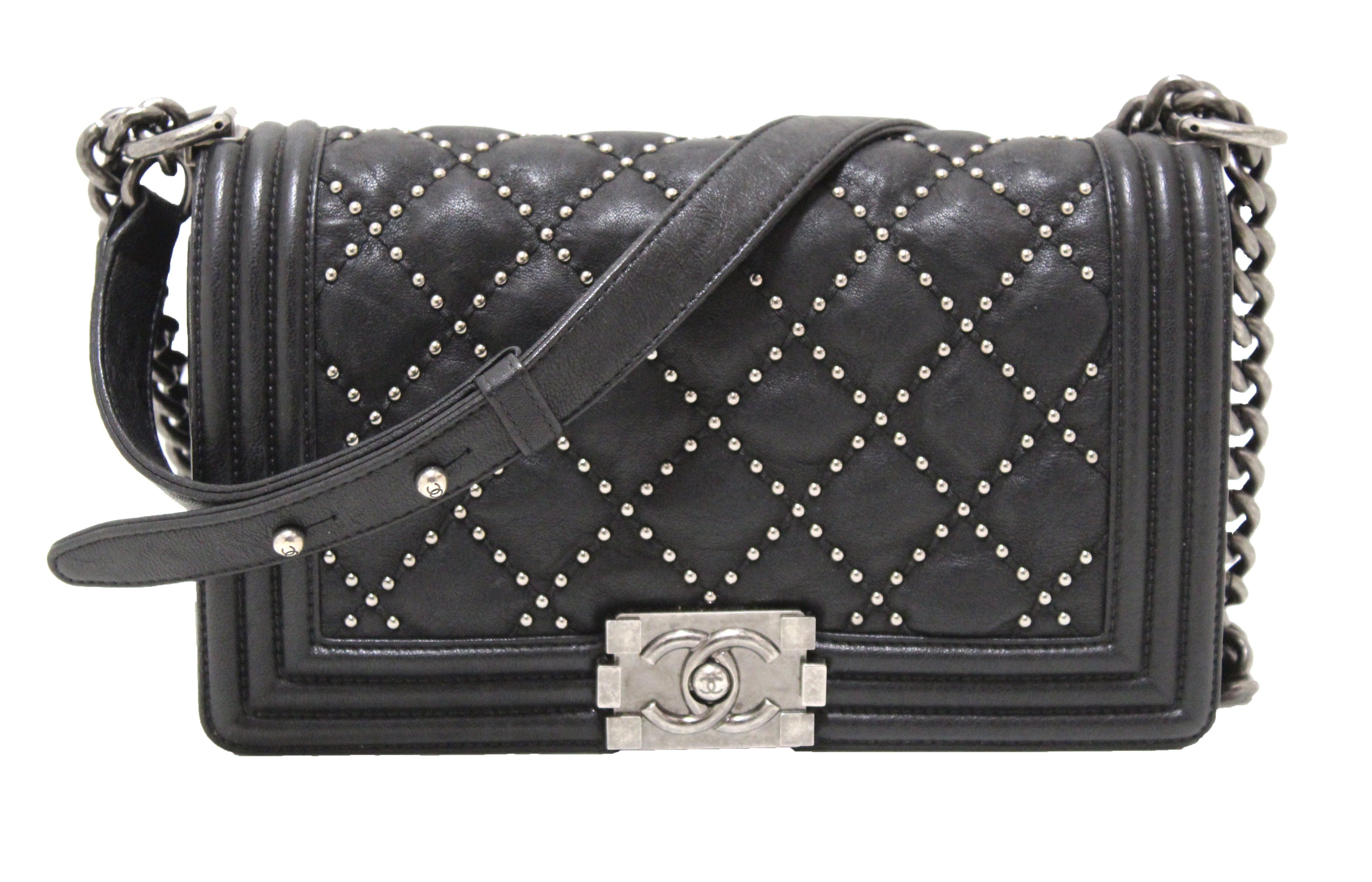 Chanel Classic Medium Double Flap, Black Distressed Calfskin
