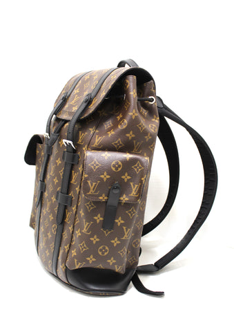 Authentic Louis Vuitton Monogram Macassar Christopher PM Backpack