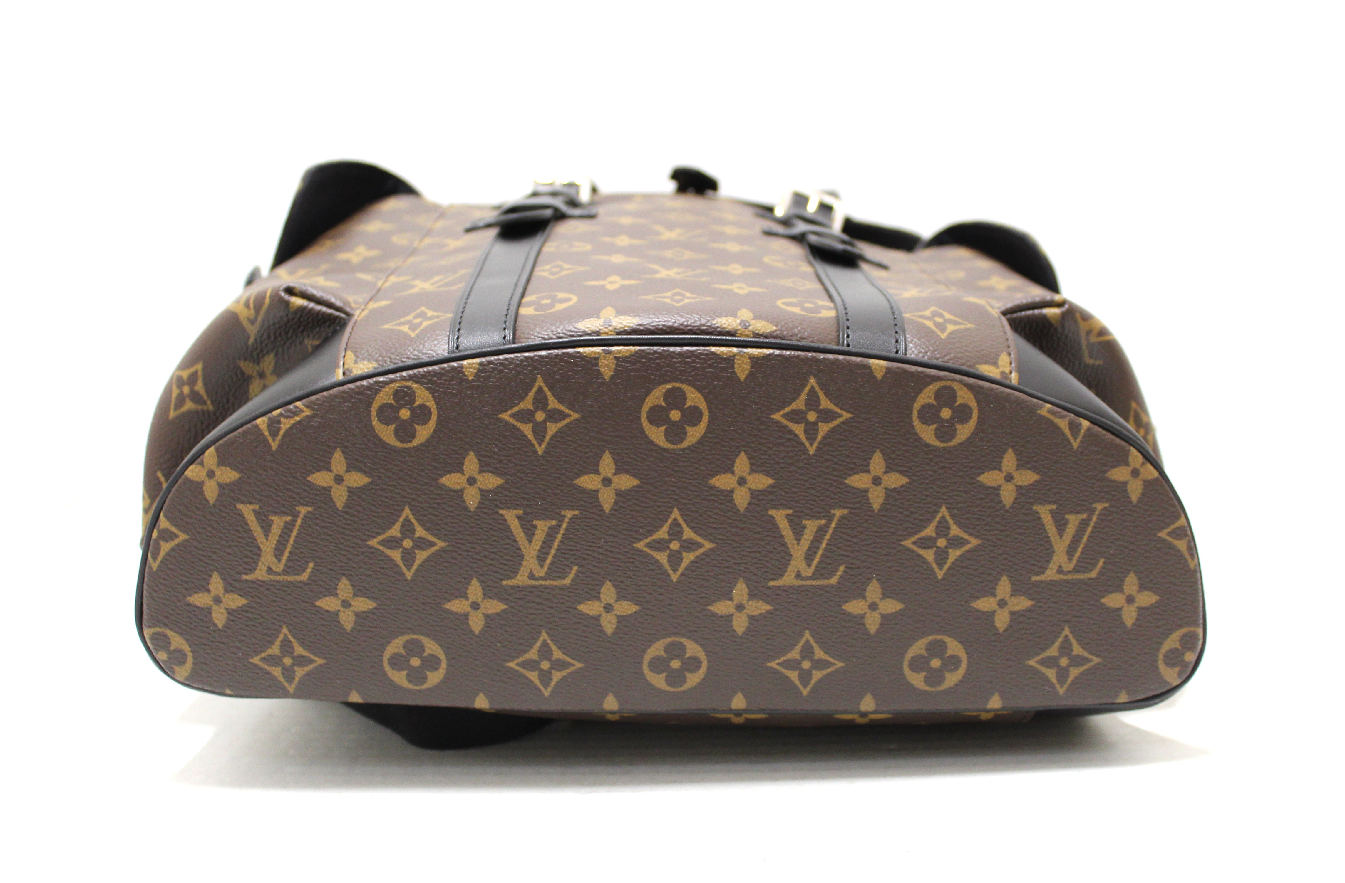 Authentic Louis Vuitton Monogram Macassar Christopher PM Backpack