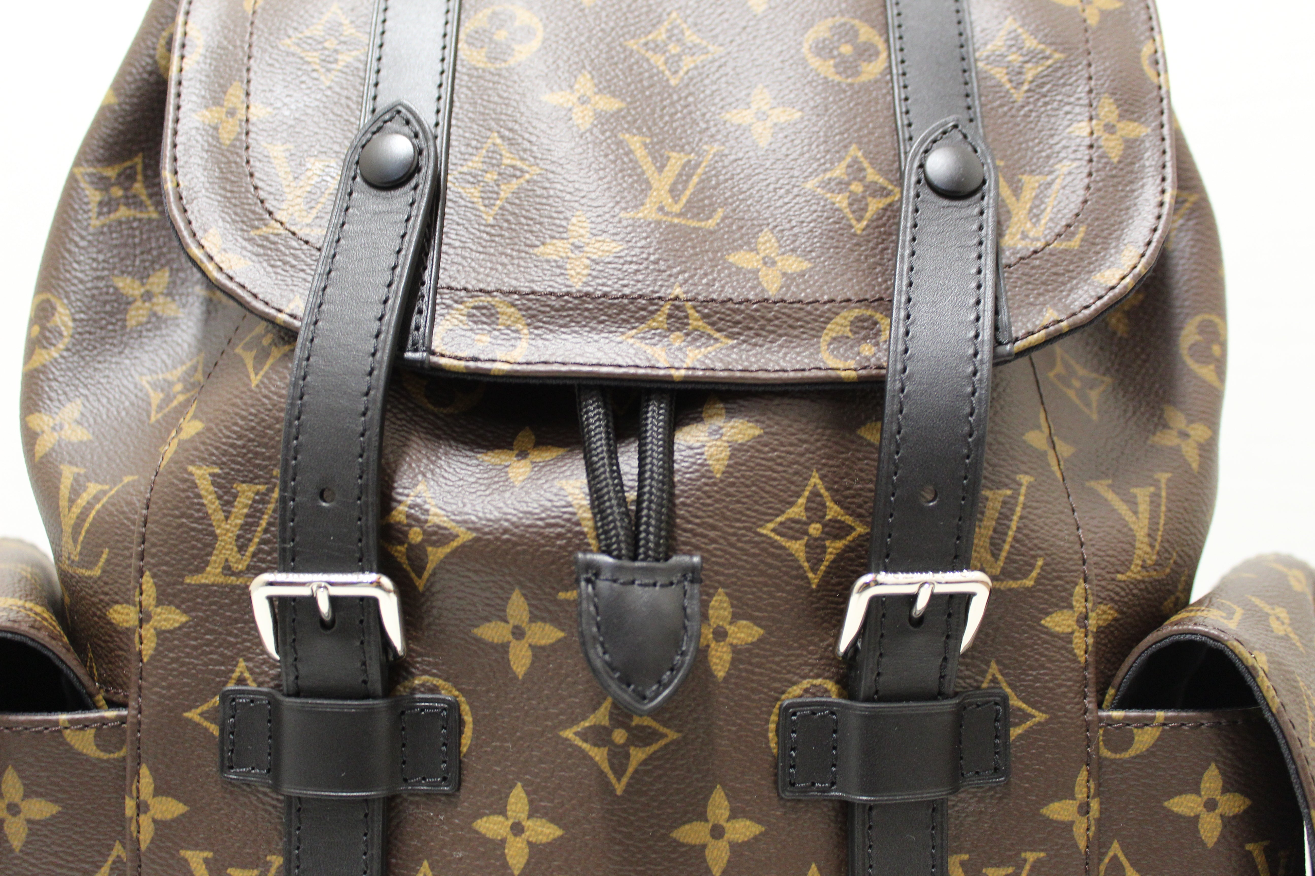 louis vuitton backpack xhristopher pm Authentic Louis Vuitton Monogram Macassar Christopher PM Backpack – Paris Station Shop