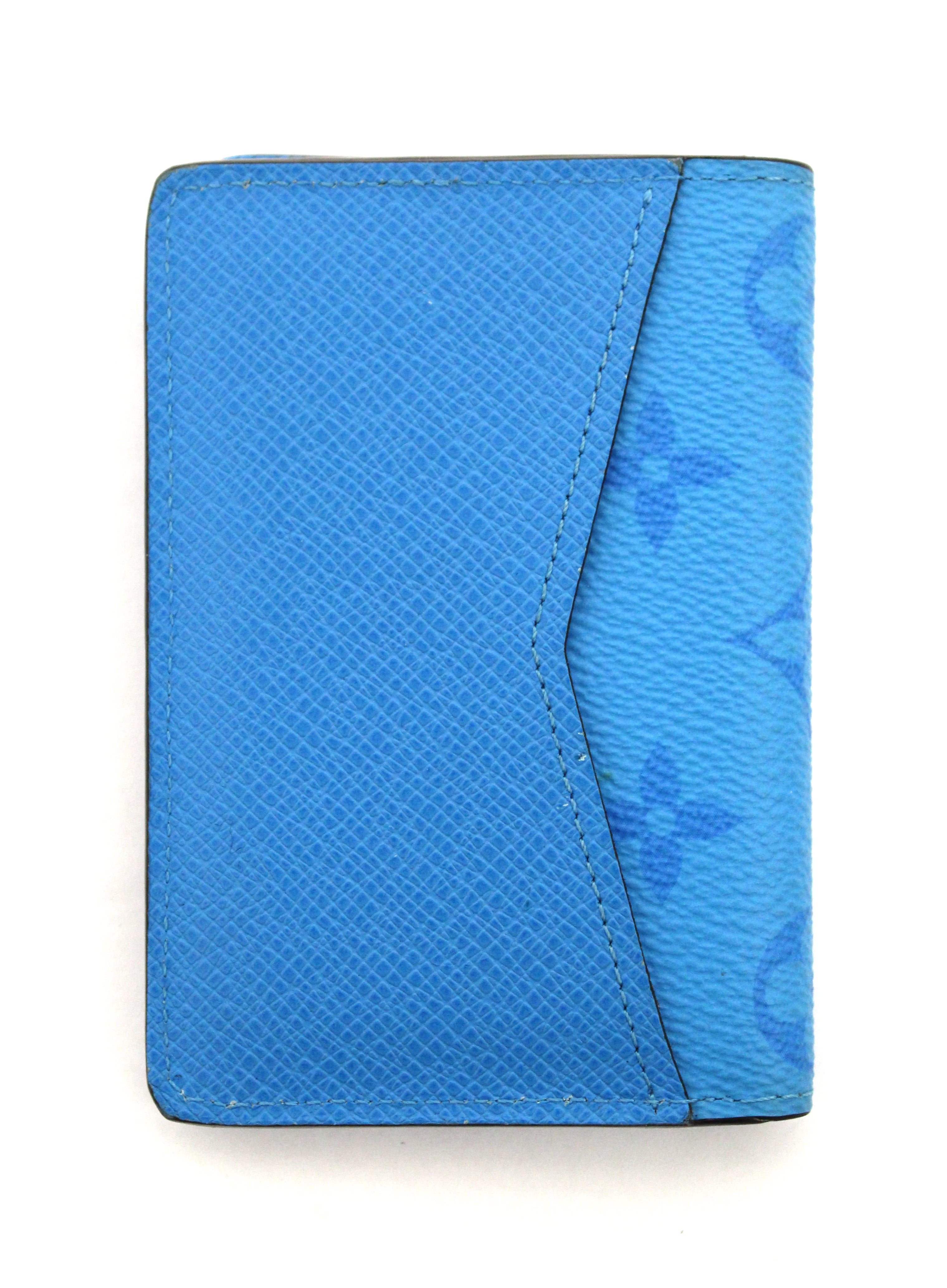 Date Code & Stamp] Louis Vuitton Blue Taiga Pocket Organizer