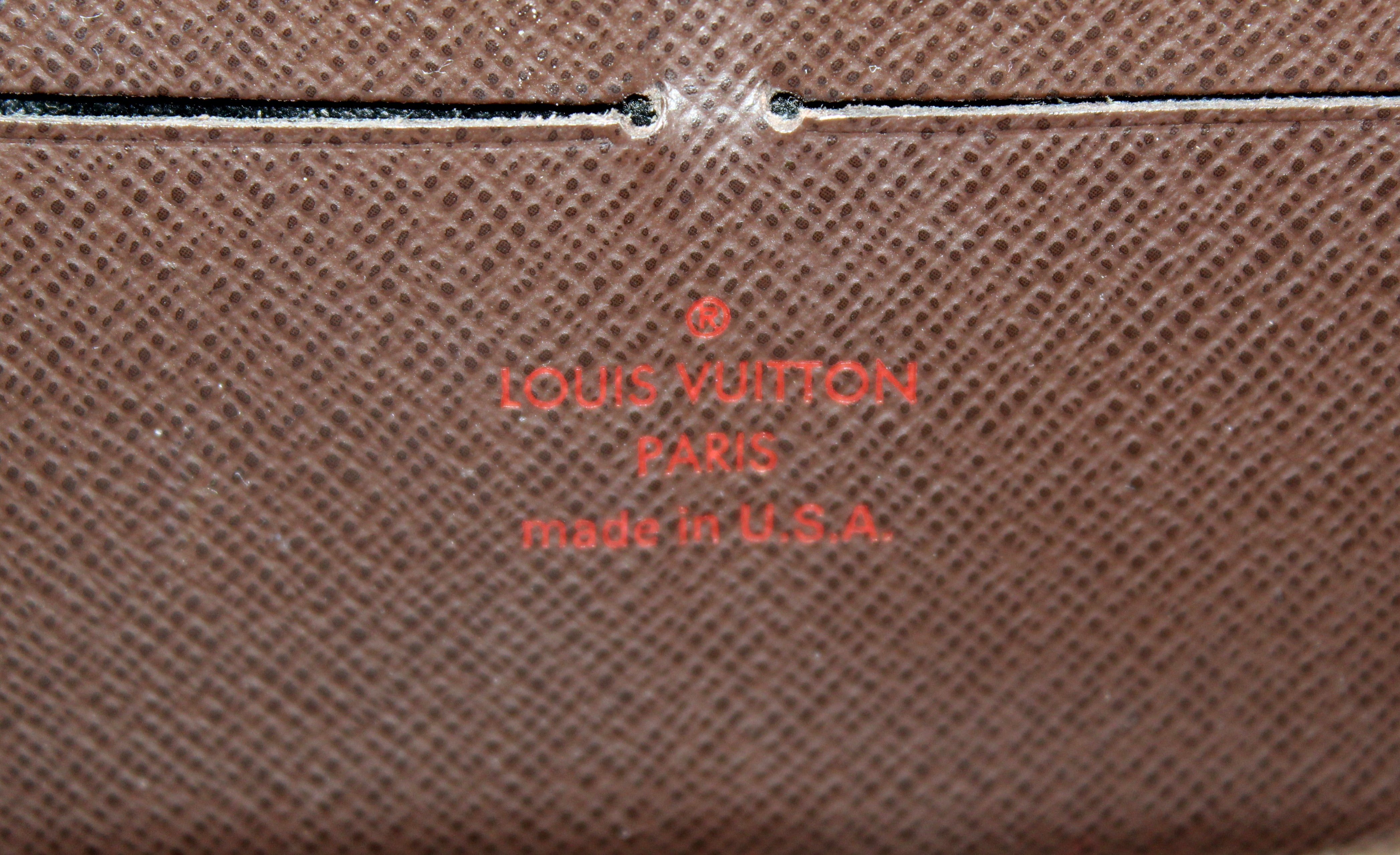 Authentic Louis Vuitton Damier Ebene Zippy Wallet