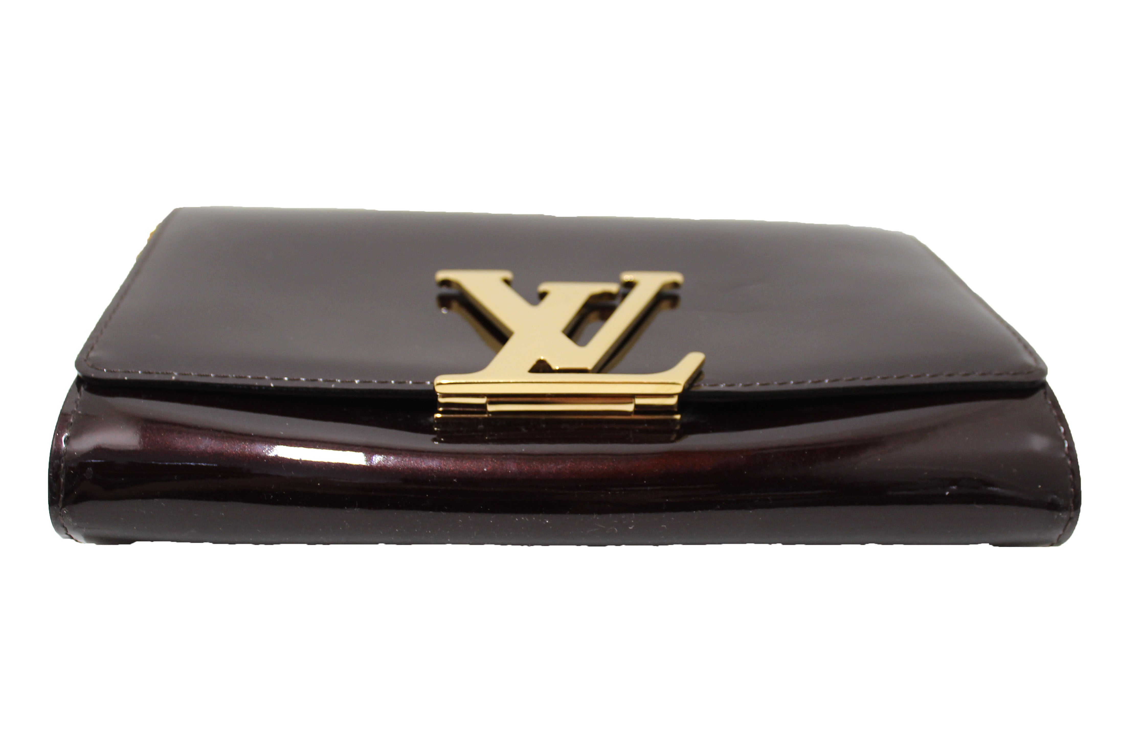Louis Vuitton Chain Louise PM Black in Patent Leather with Gold